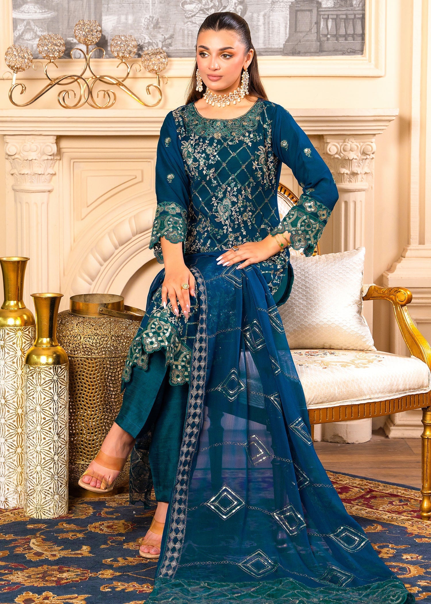 Zahab By M Feroza Women 3pcs