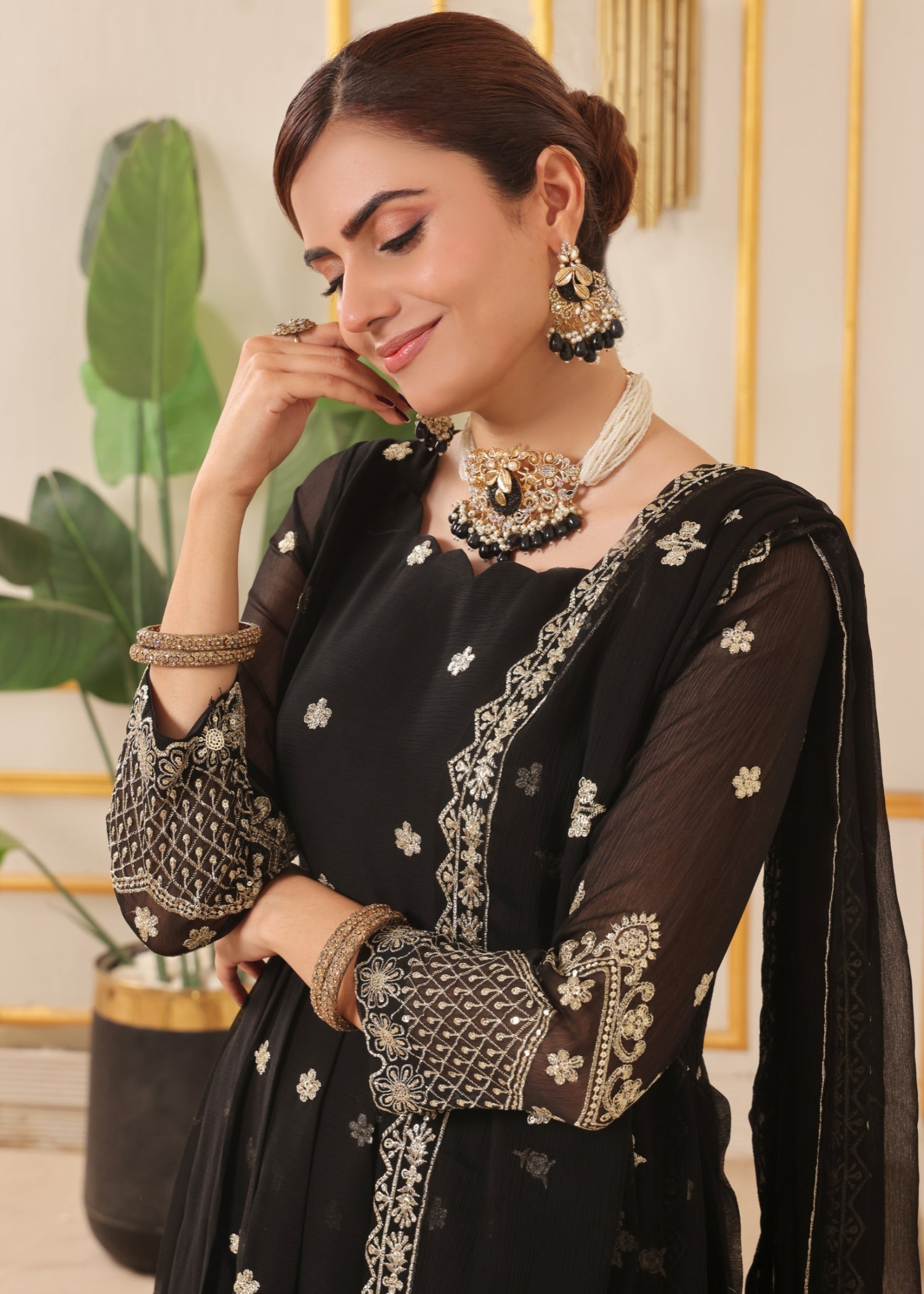 Abaan Zohan Dhanak Black Women 3pcs