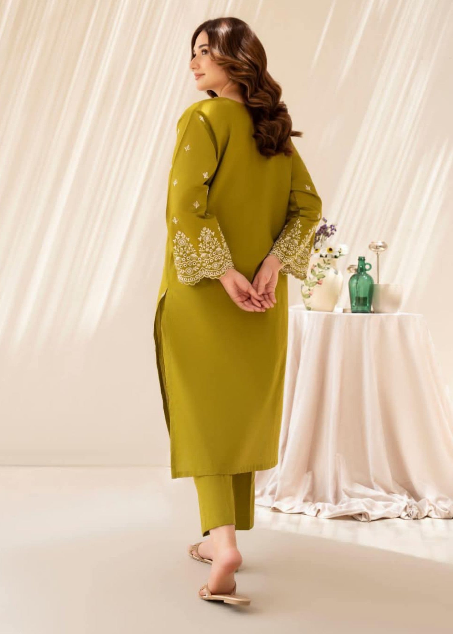 Anabya Garments Olive Ruby Women 2pcs