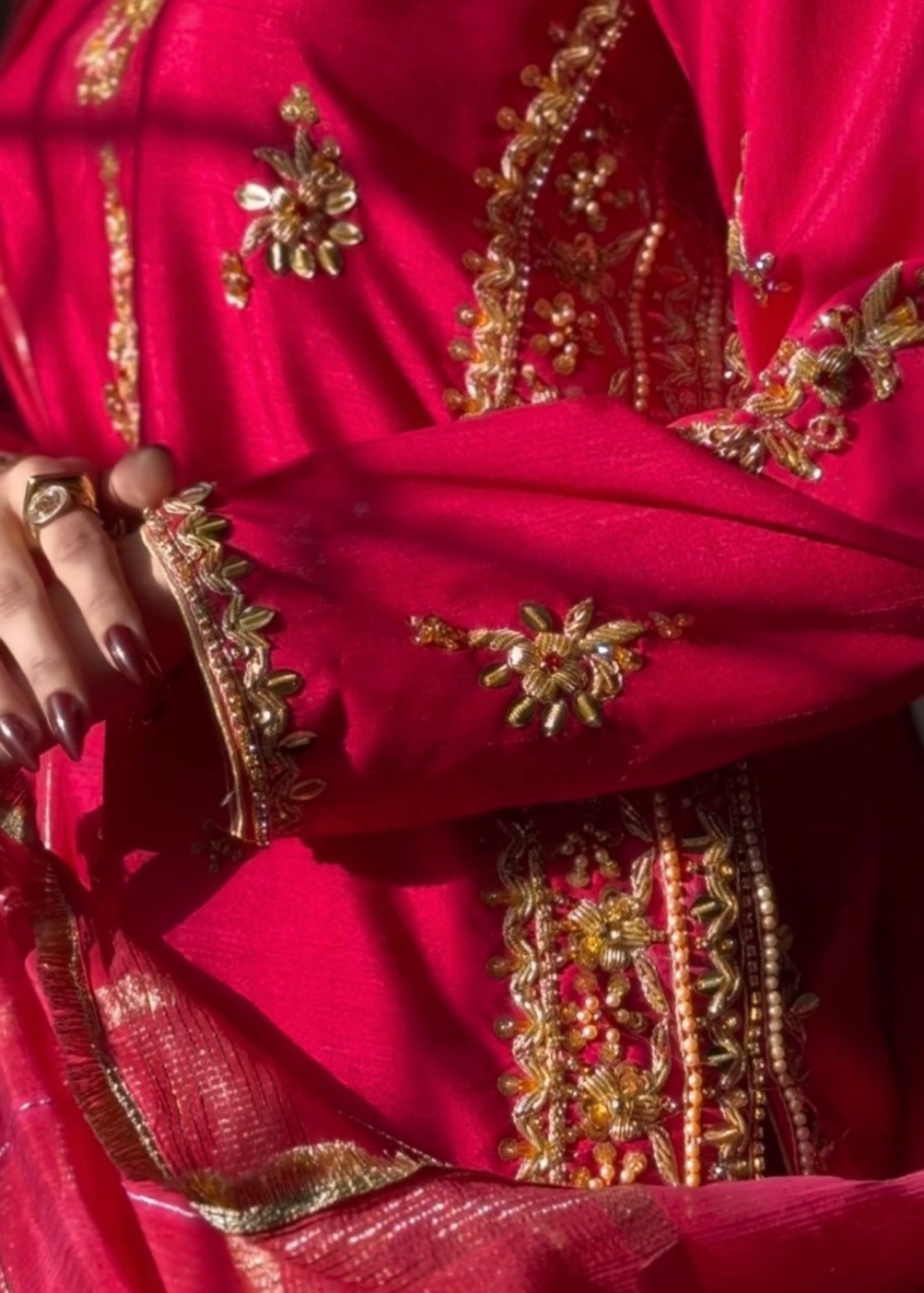 Suits By Sadia Raw silk pink shehnai Women 3pcs