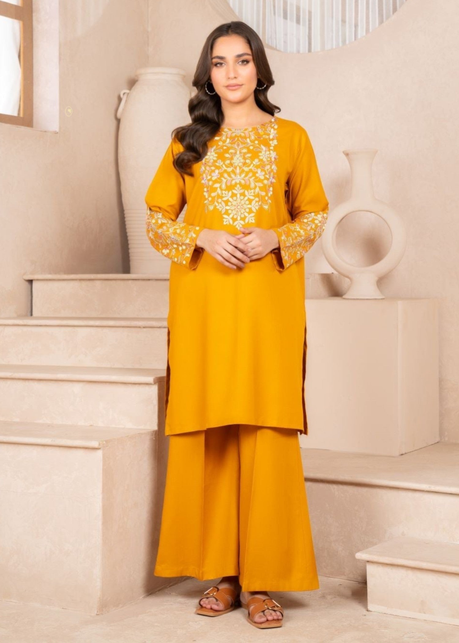 Anabya Garments Roohi Mustard Women 2pcs
