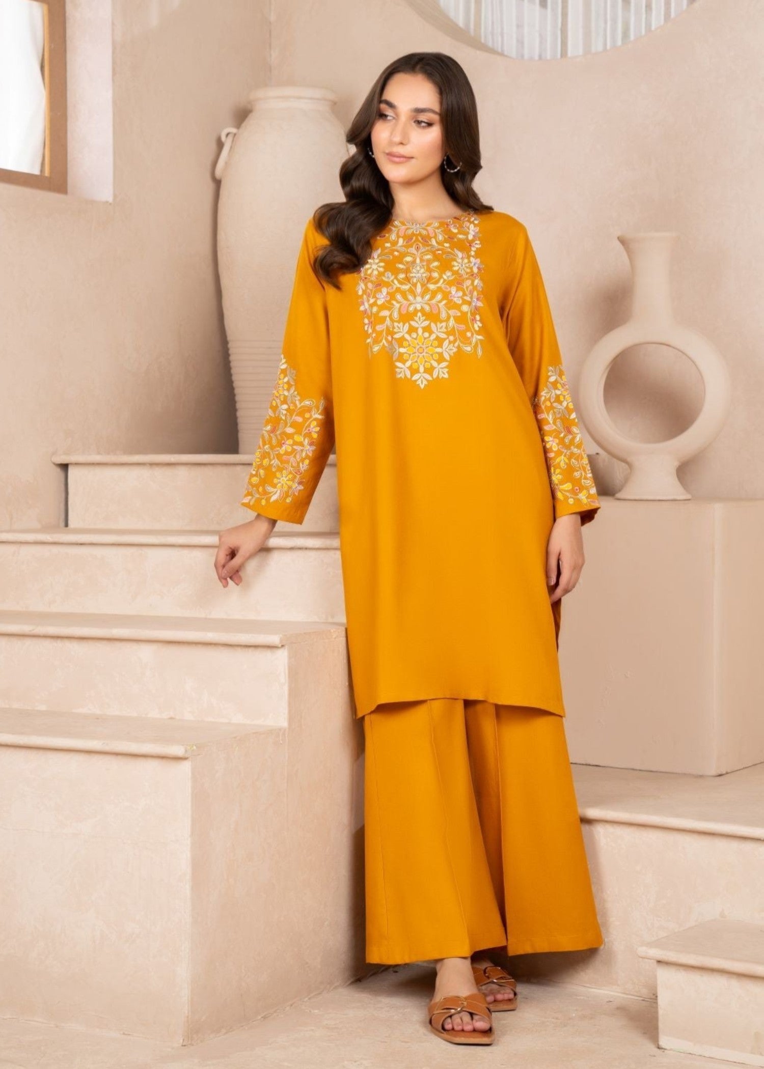 Anabya Garments Roohi Mustard Women 2pcs