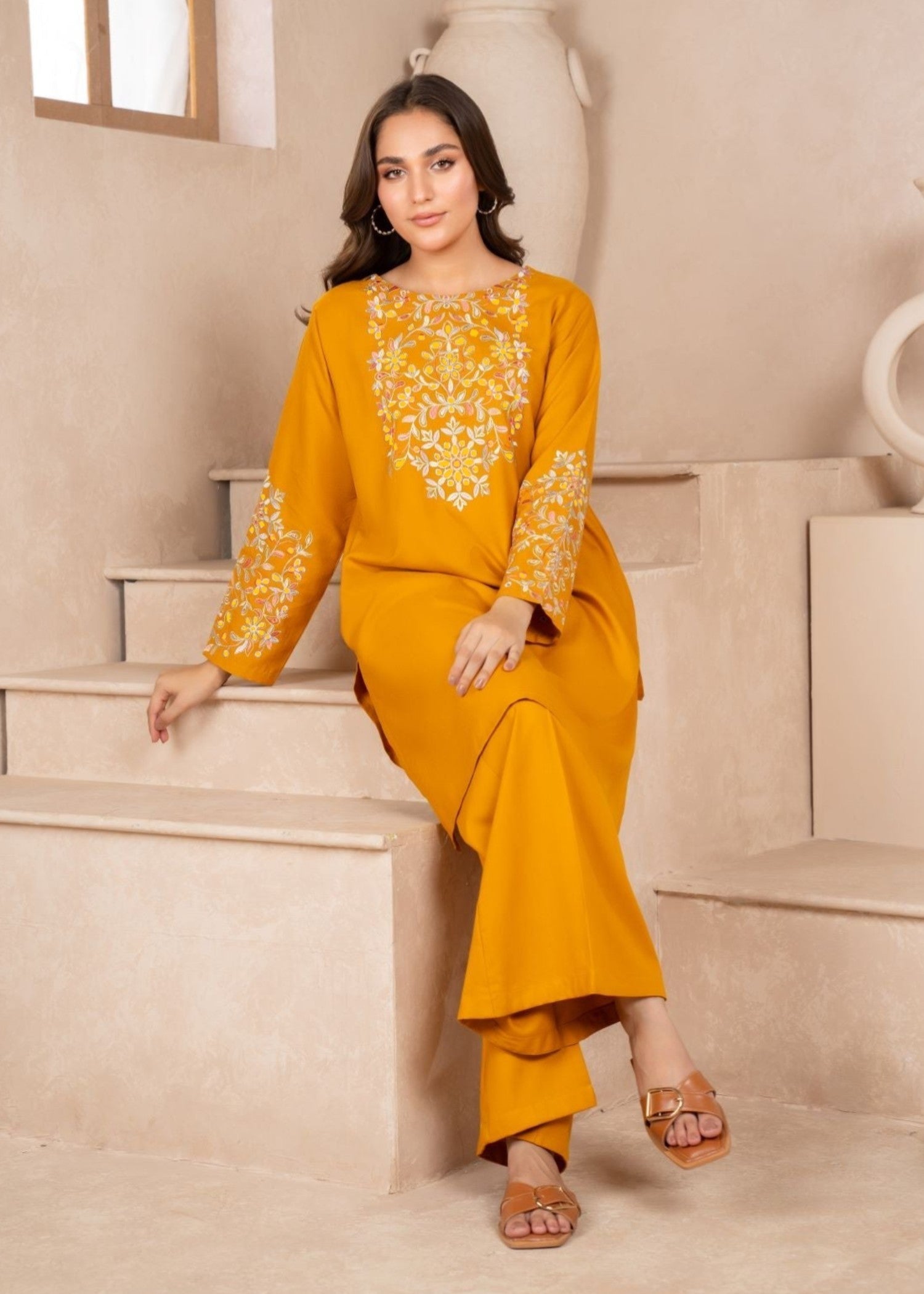 Anabya Garments Roohi Mustard Women 2pcs