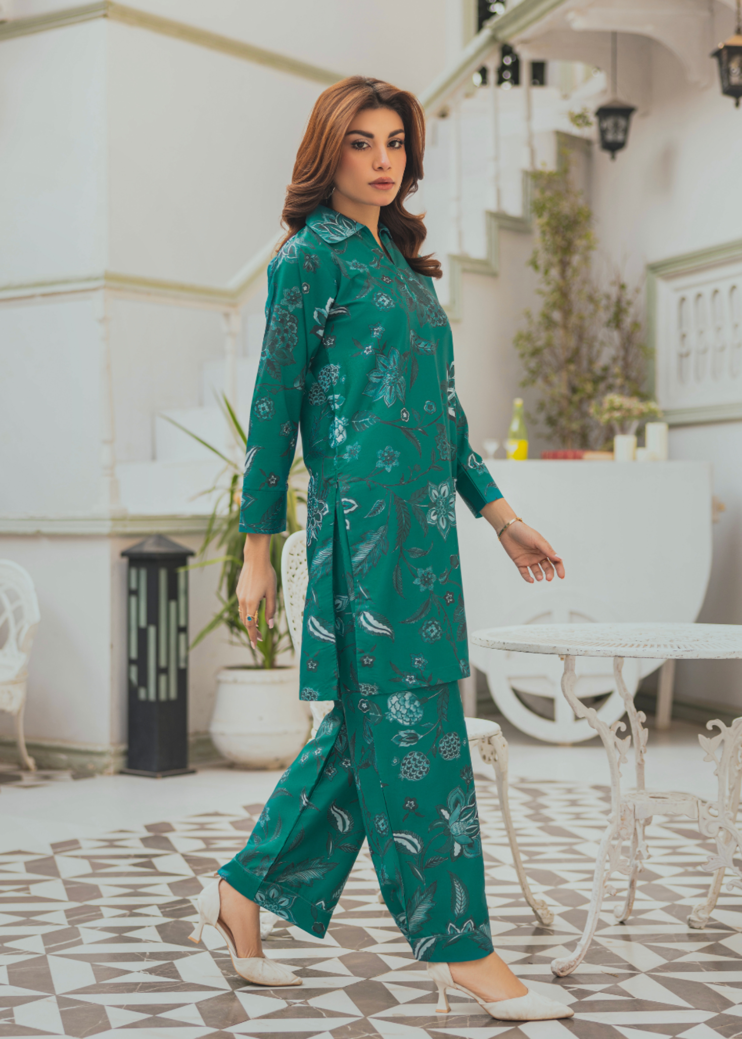 Taranjan Teal Shades Women 2pcs