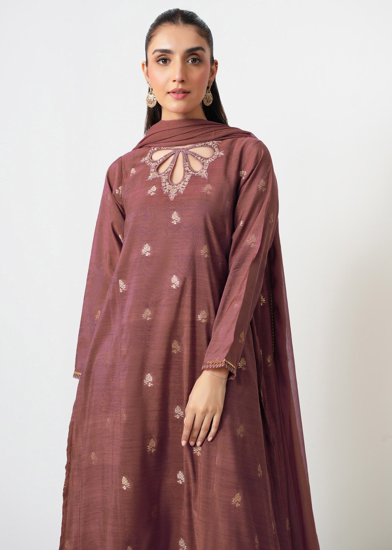 Zeen Stitched Embroidered Zari Jacquard Suit WZM35144 Women 3pcs