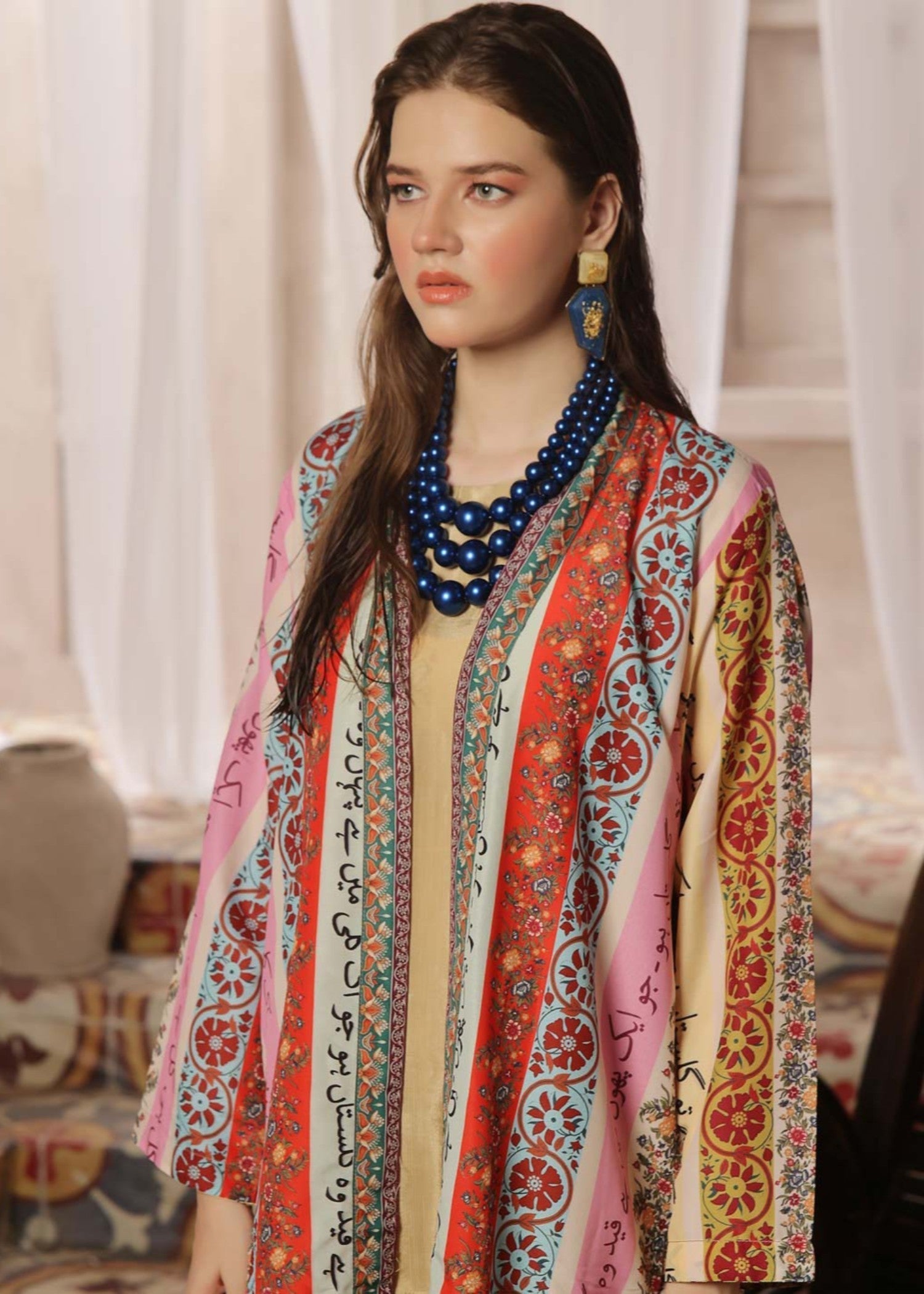 Tng (The Next Generation) Phool Stripe Shrug | Light Multi Women 1pcs