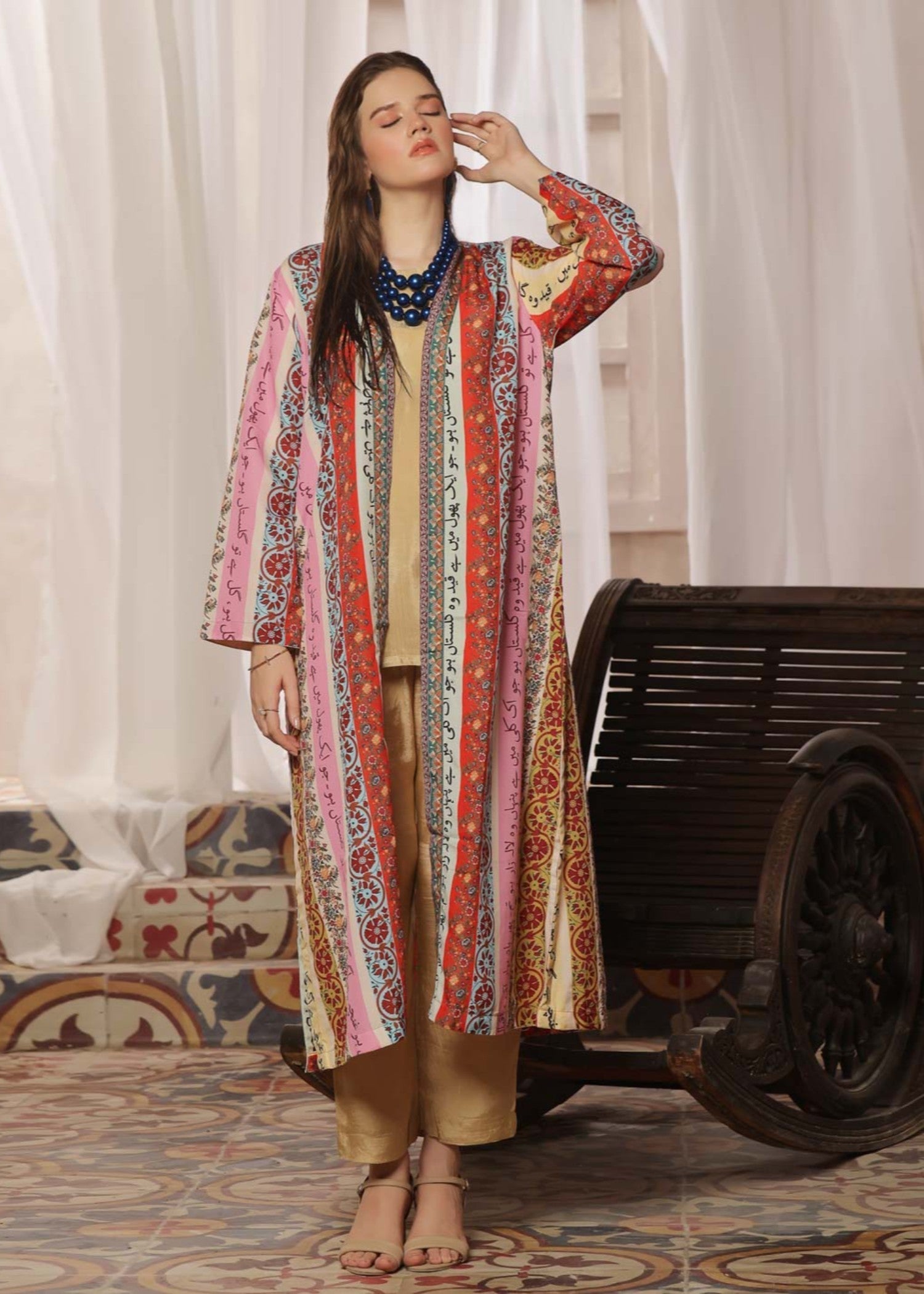 Tng (The Next Generation) Phool Stripe Shrug | Light Multi Women 1pcs