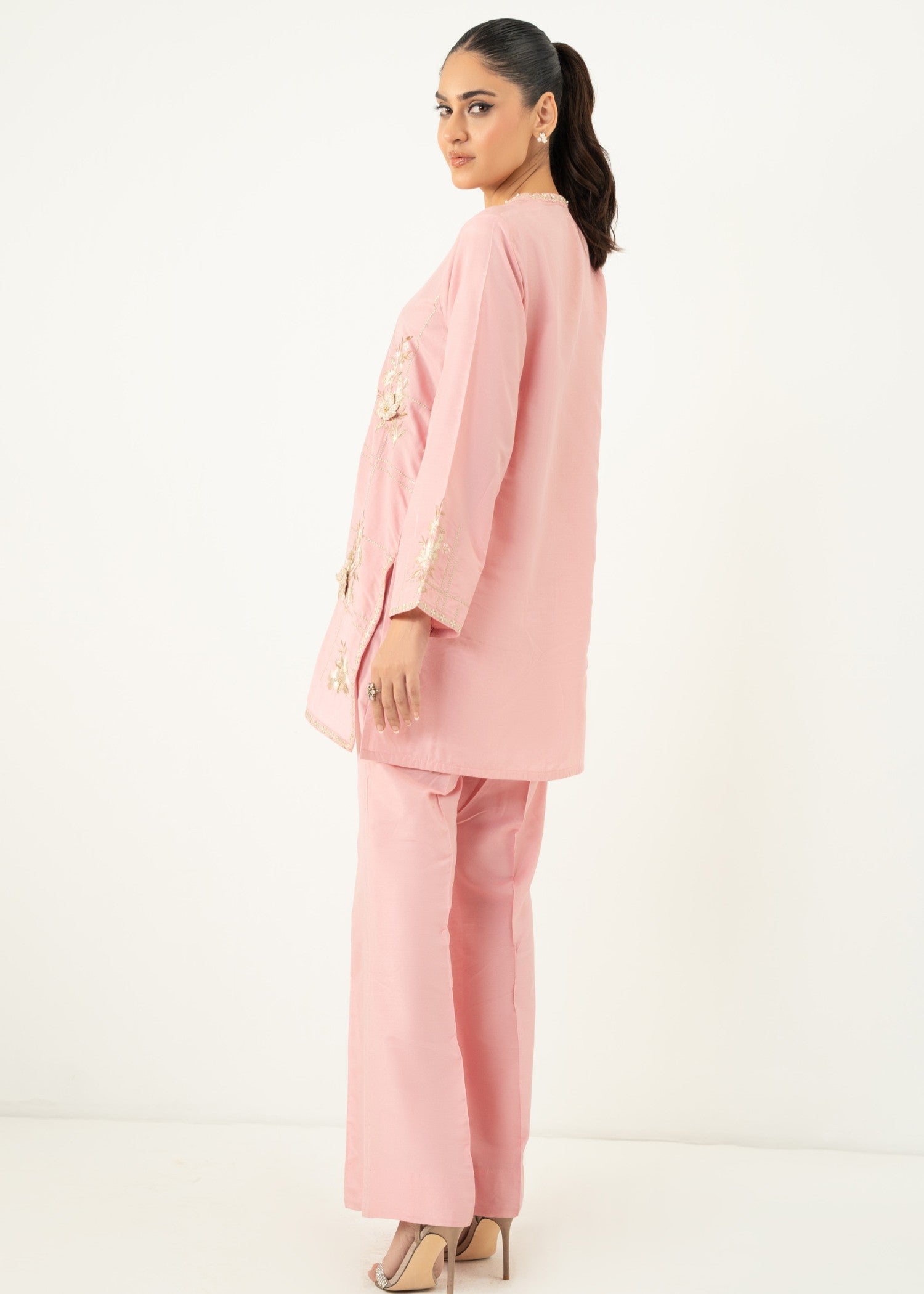 Zeen Stitched Embroidered Cotton Silk Suit WZM24517 Women 2pcs