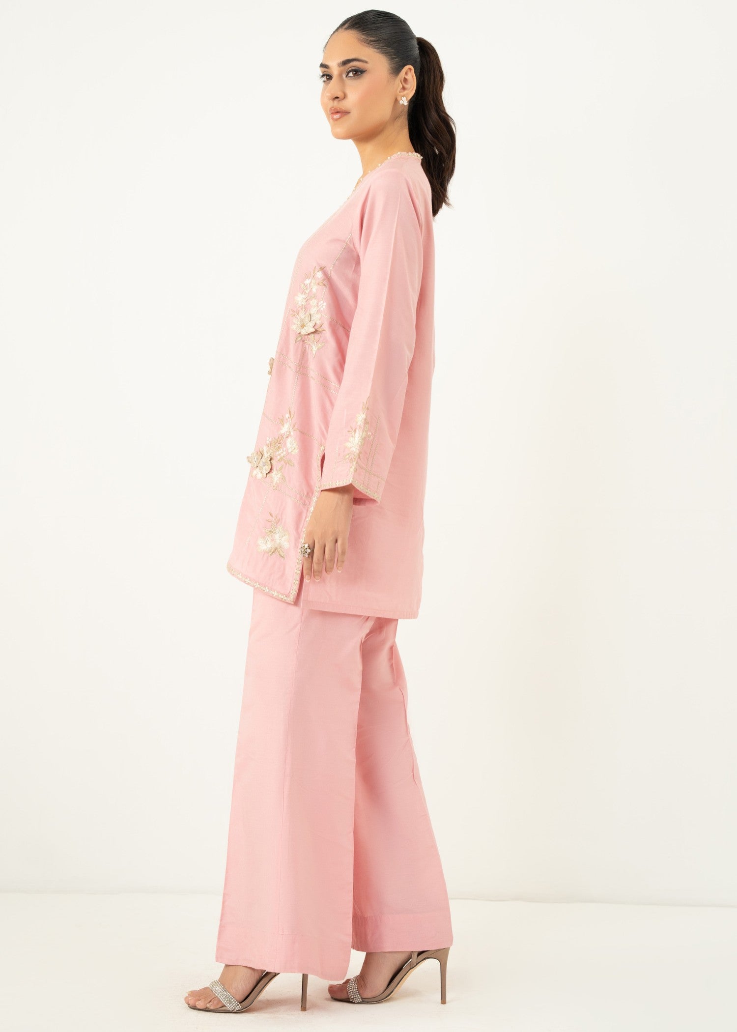 Zeen Stitched Embroidered Cotton Silk Suit WZM24517 Women 2pcs