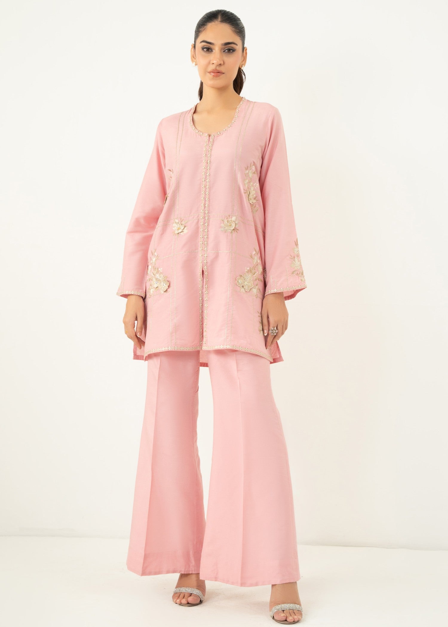 Zeen Stitched Embroidered Cotton Silk Suit WZM24517 Women 2pcs