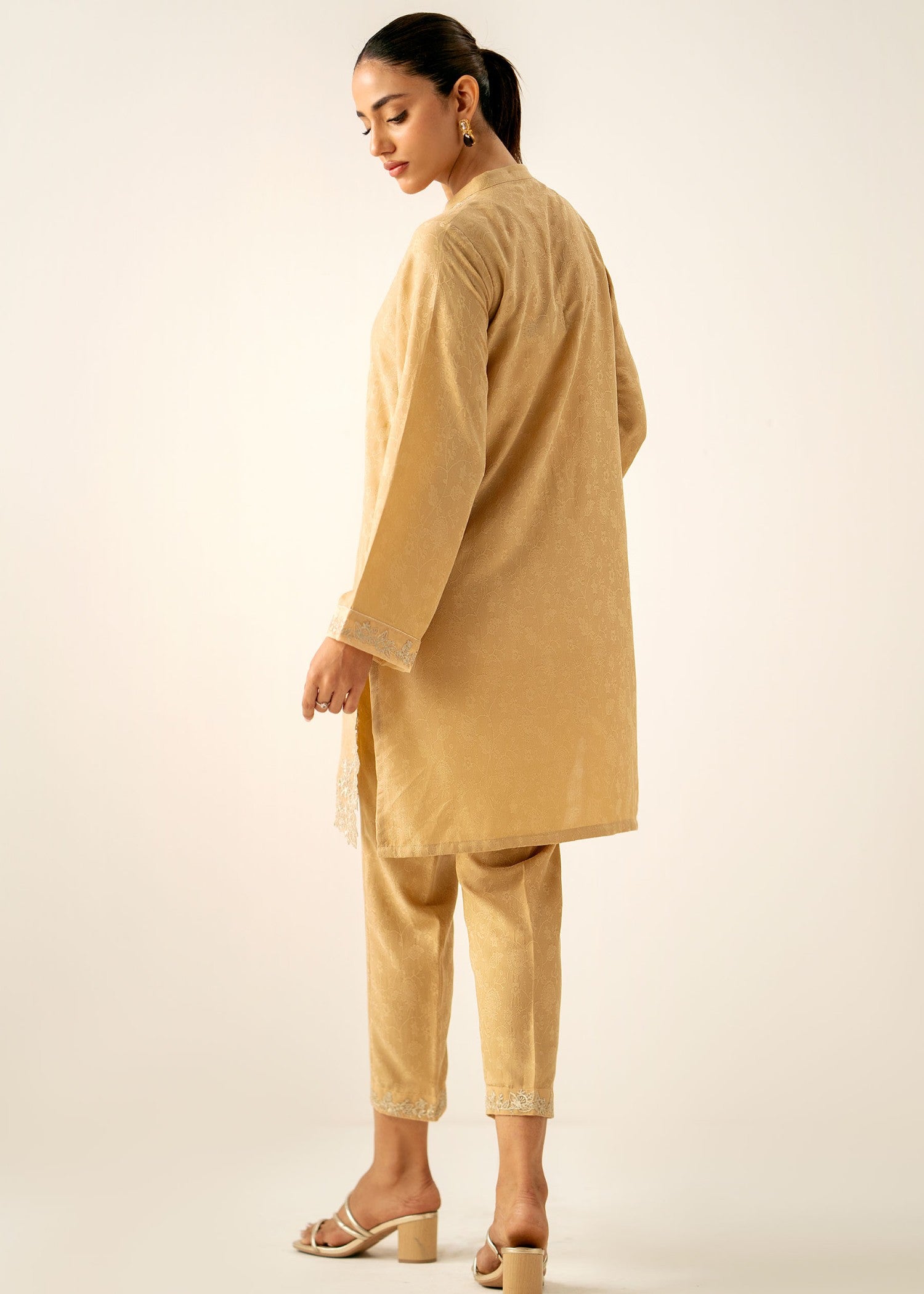 Zeen Stitched Embroidered Self Jacquard Suit WZM24225 Women 2pcs