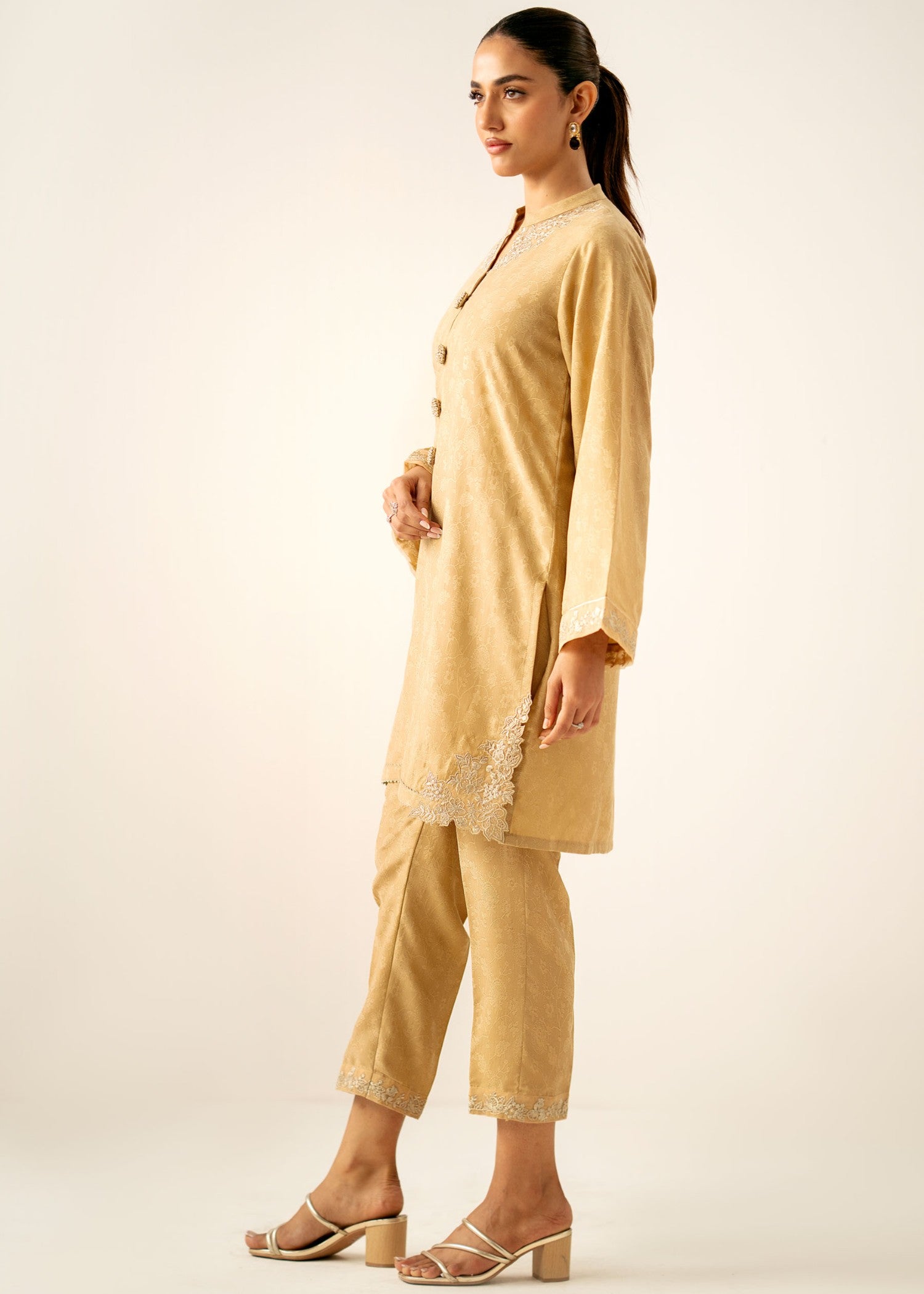 Zeen Stitched Embroidered Self Jacquard Suit WZM24225 Women 2pcs