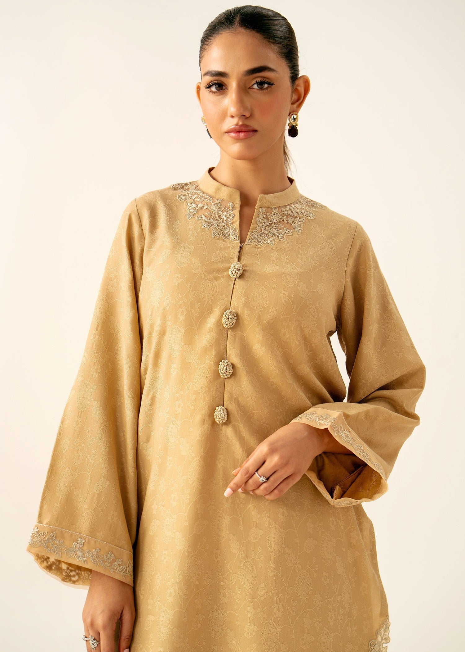 Zeen Stitched Embroidered Self Jacquard Suit WZM24225 Women 2pcs