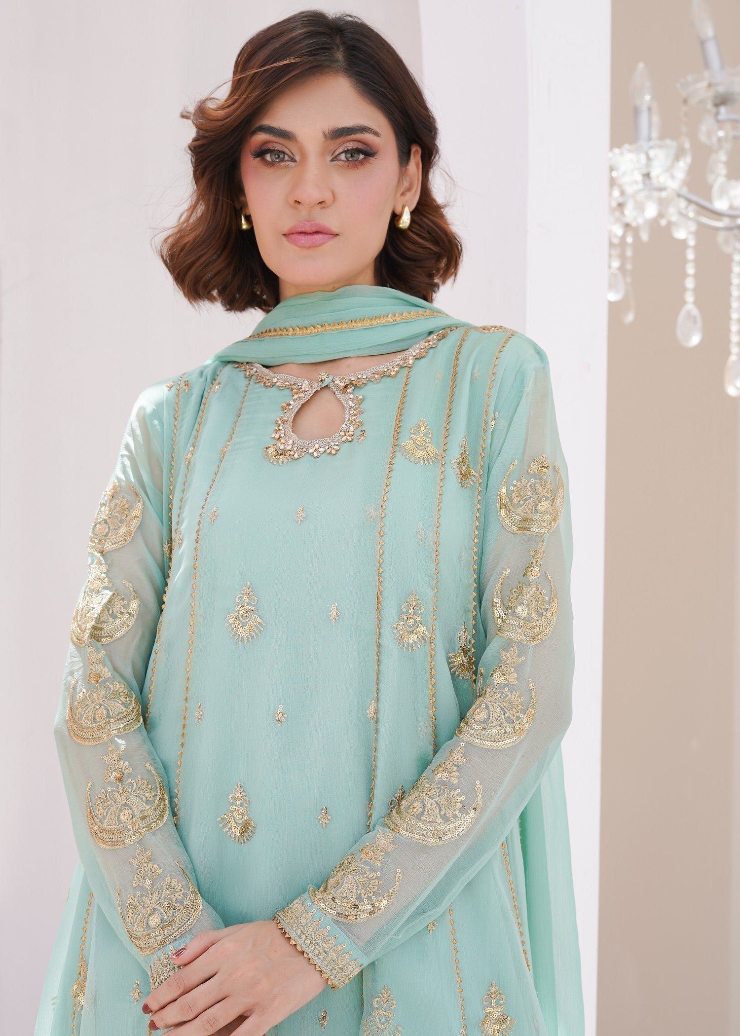 Ayesha Closet surtaal pastel green Women 3pcs