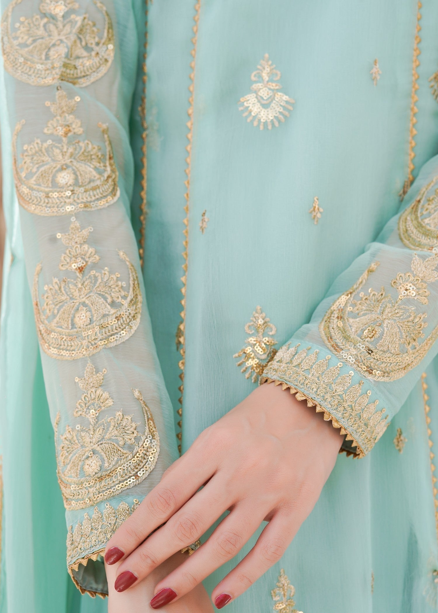 Ayesha Closet surtaal pastel green Women 3pcs