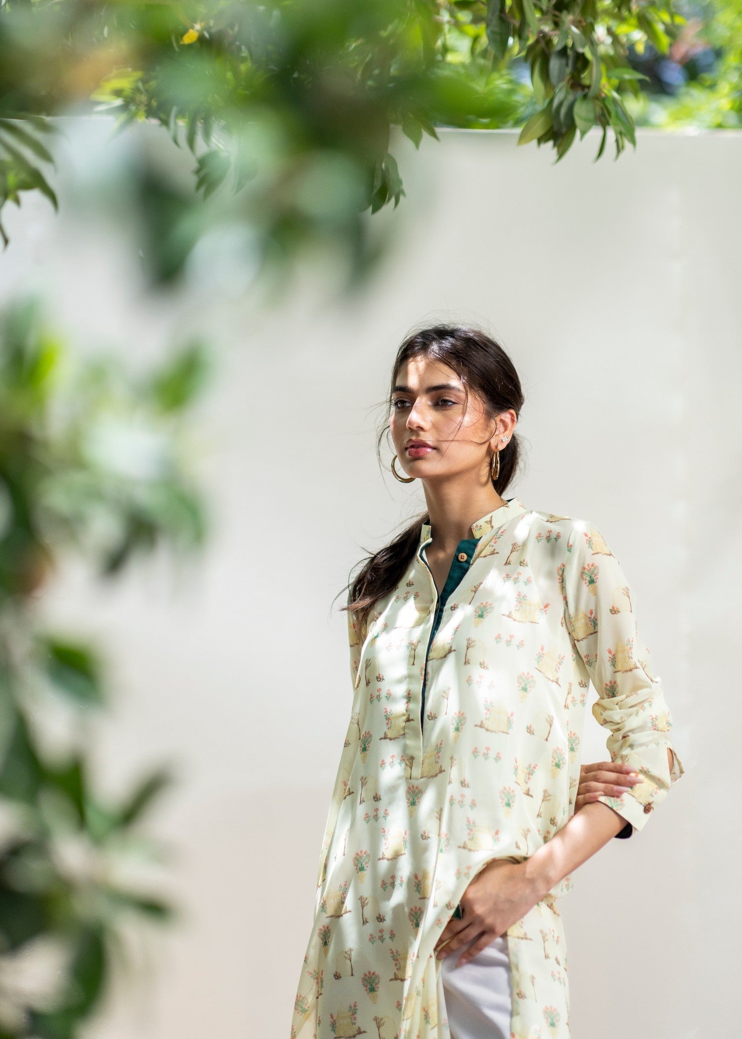 Daak & Co. Mughal Kurta Ivory (Shirt & Slip) Women 1pcs