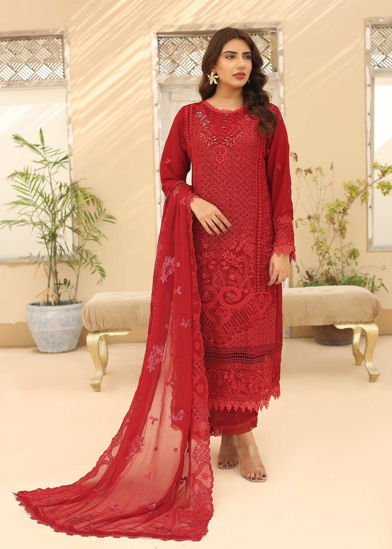 Umer Aayan MAROON BONITA Women 3pcs