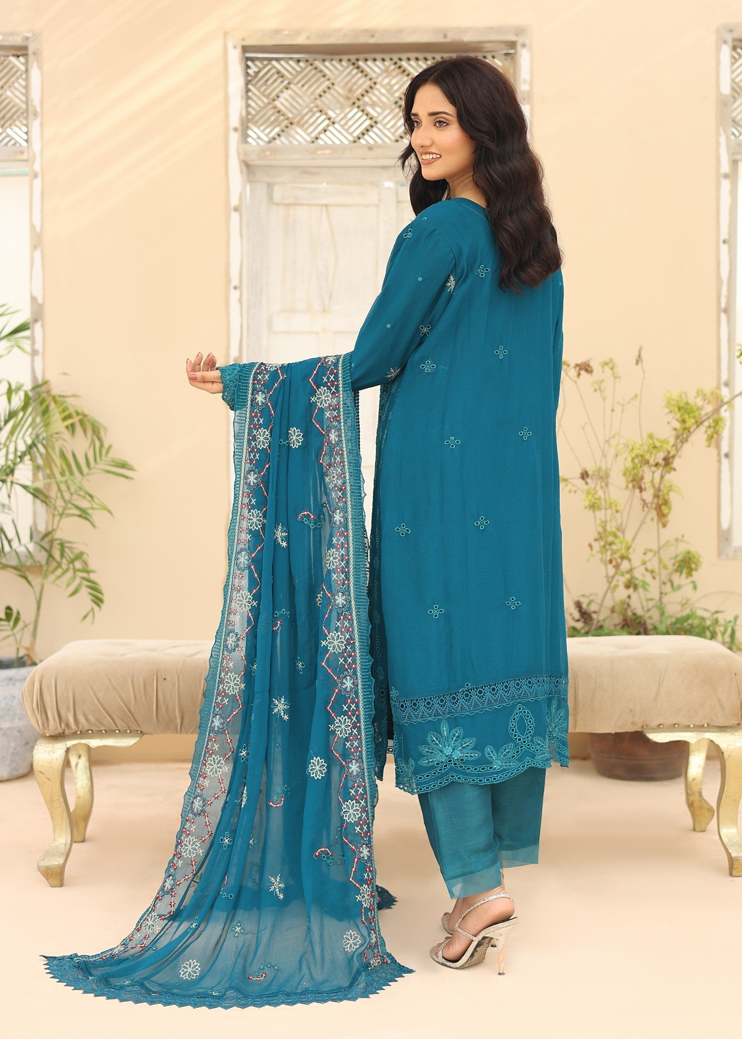 Umer Aayan TEAL GREEN BONITA Women 3pcs