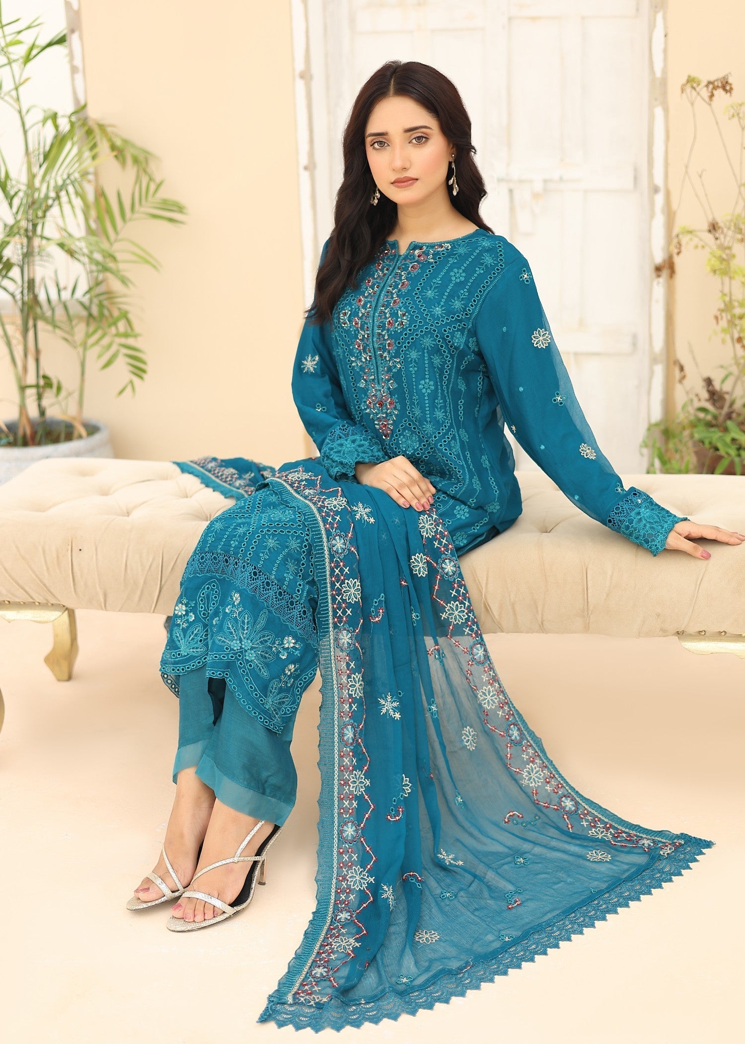 Umer Aayan TEAL GREEN BONITA Women 3pcs