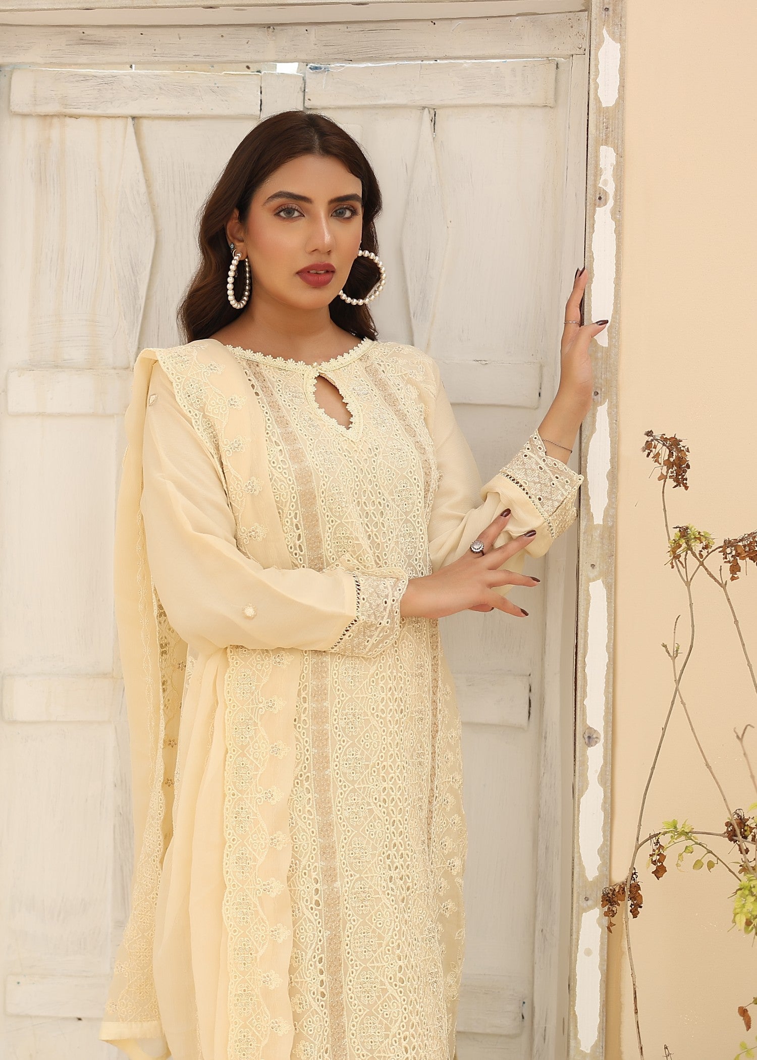 Umer Aayan CREAM BONITA Women 3pcs