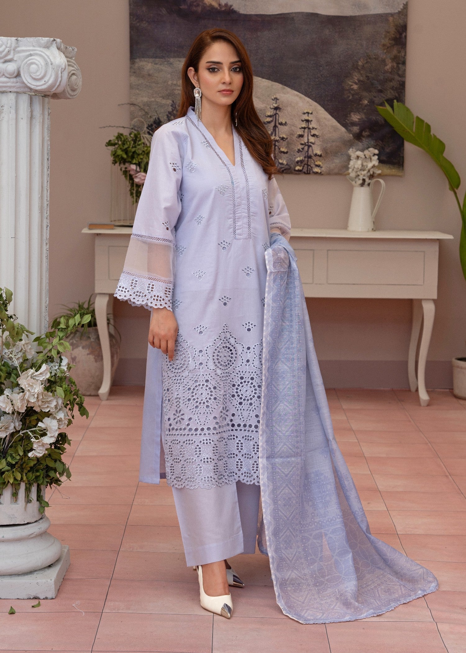 Waniya Awais WAL V1 D#1 Stitched Women 3pcs