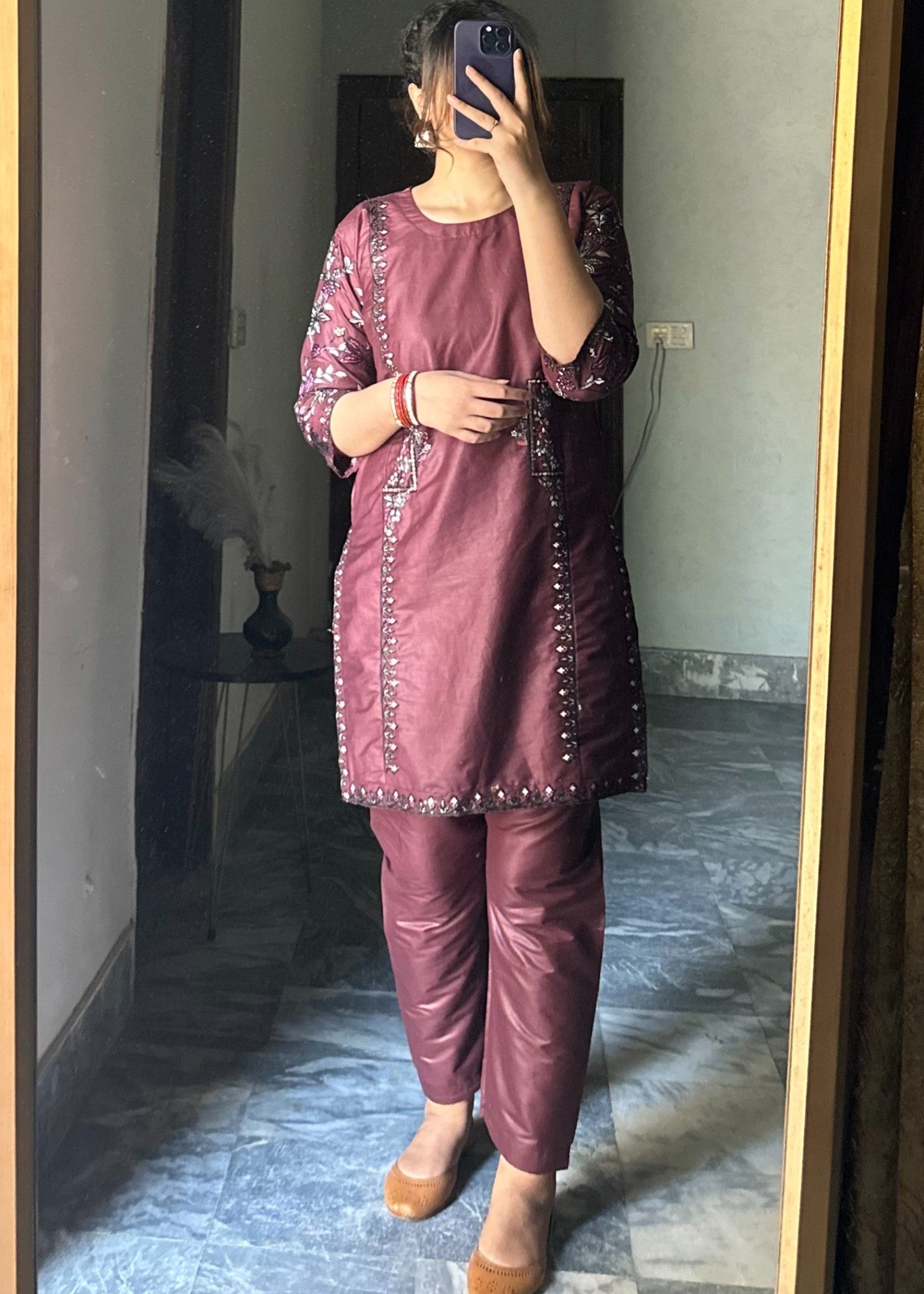 Tawakal Closet side emb mauve Women 2pcs