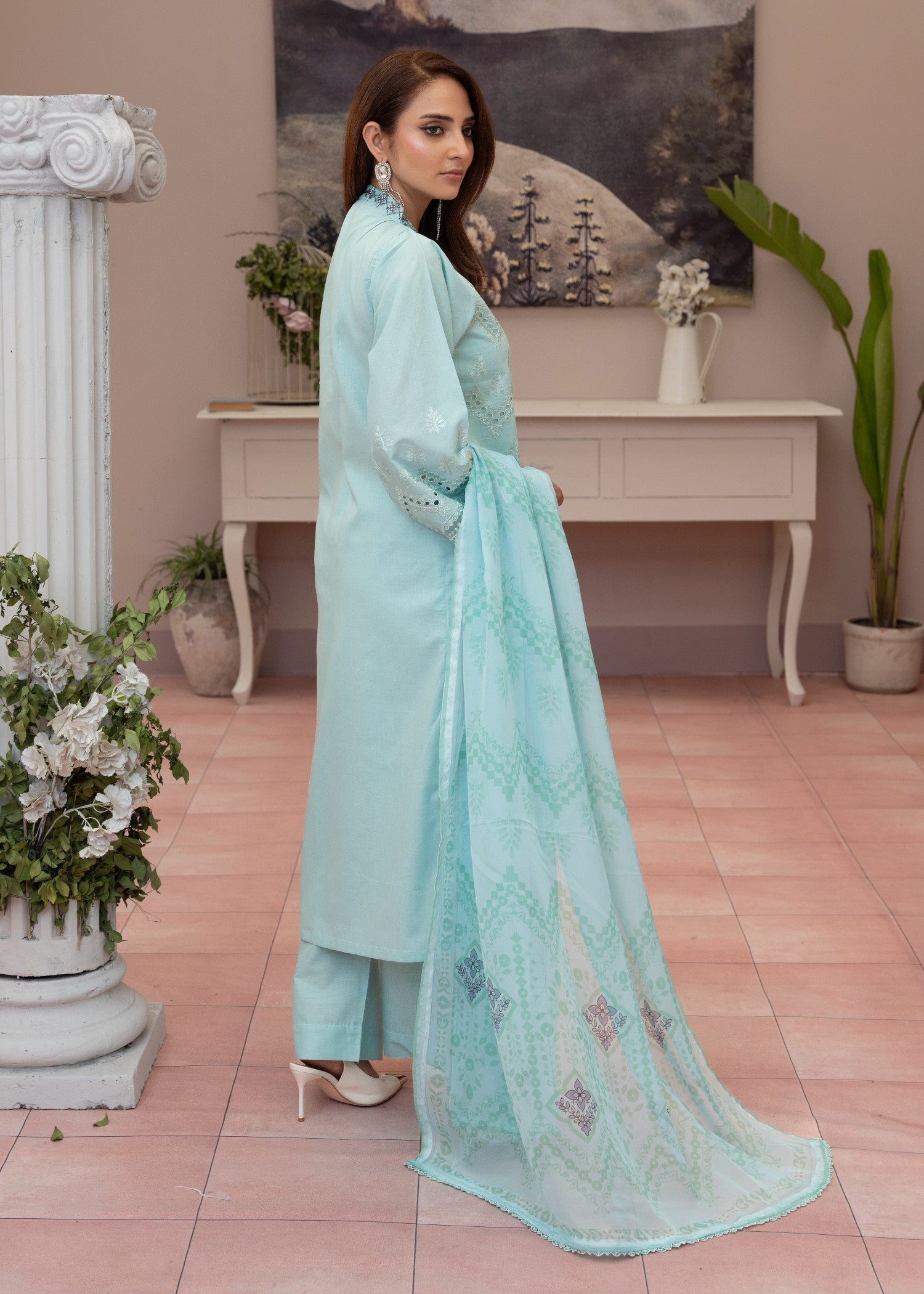 Waniya Awais WAL V1 D#6 Stitched Women 3pcs