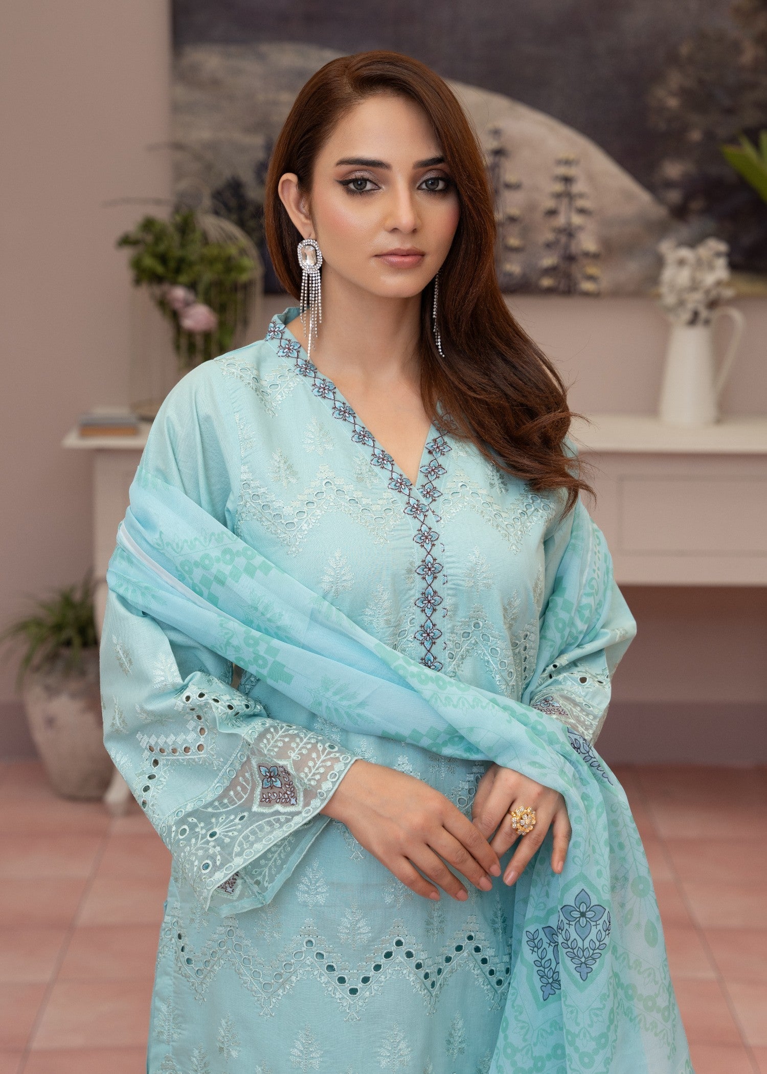 Waniya Awais WAL V1 D#6 Stitched Women 3pcs