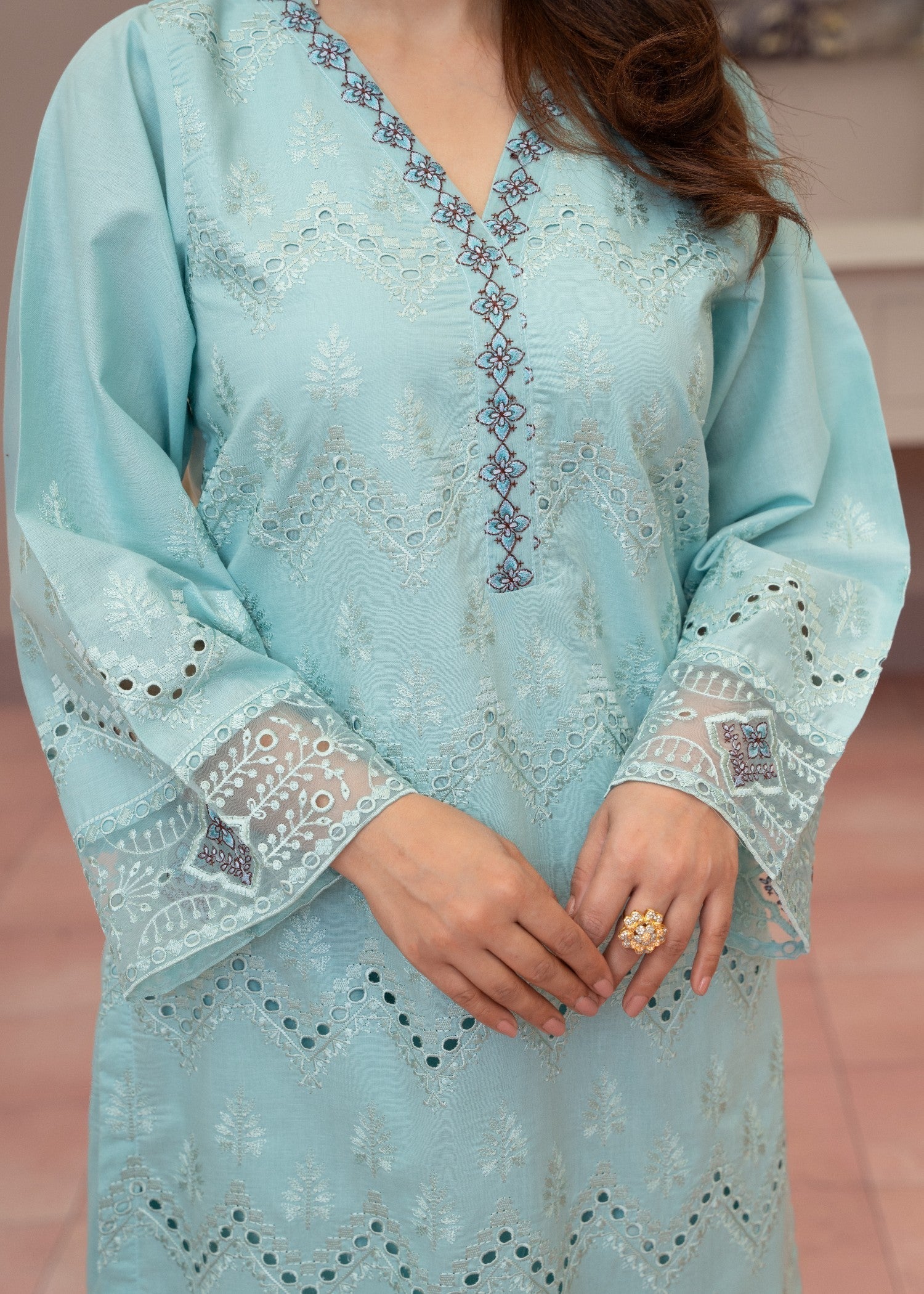 Waniya Awais WAL V1 D#6 Stitched Women 3pcs