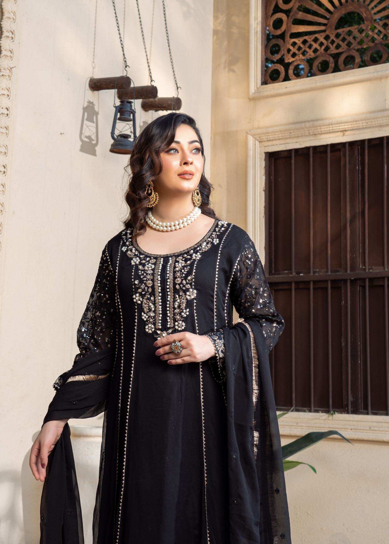 Alsiyab Raani Black Women 3pcs