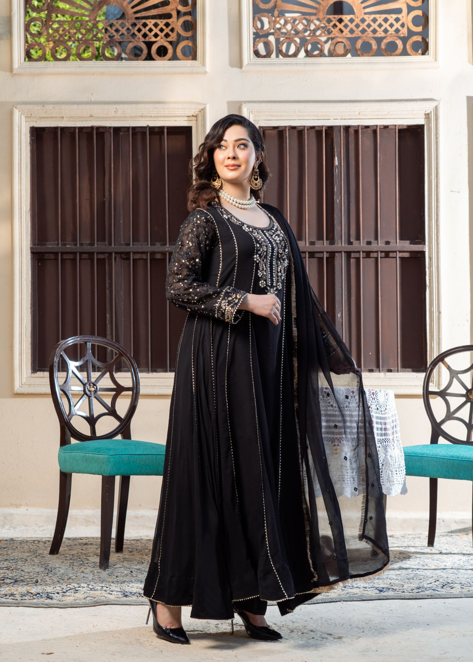 Alsiyab Raani Black Women 3pcs