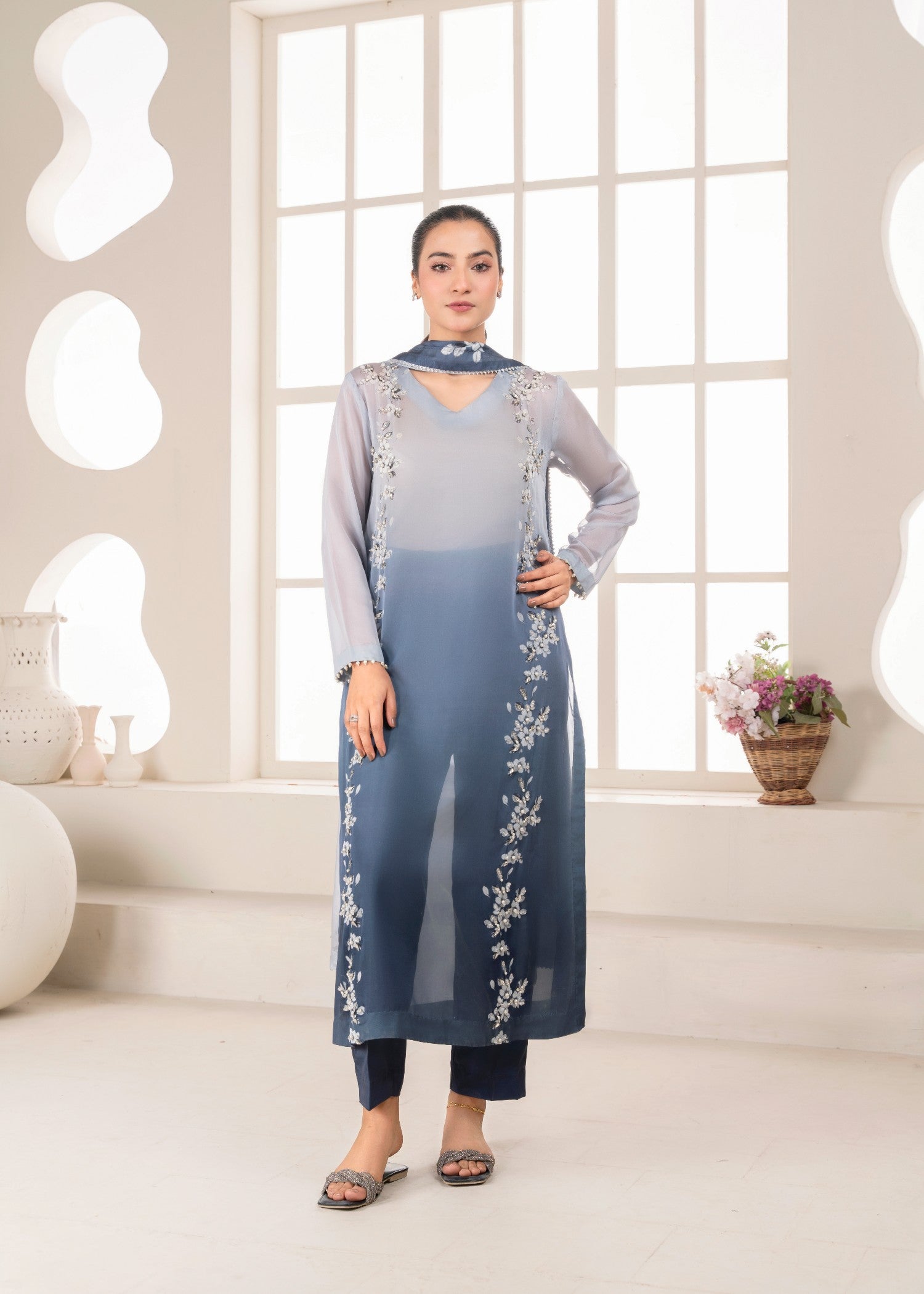 Stitch Vibes Ciel Gris Dress Women 4pcs