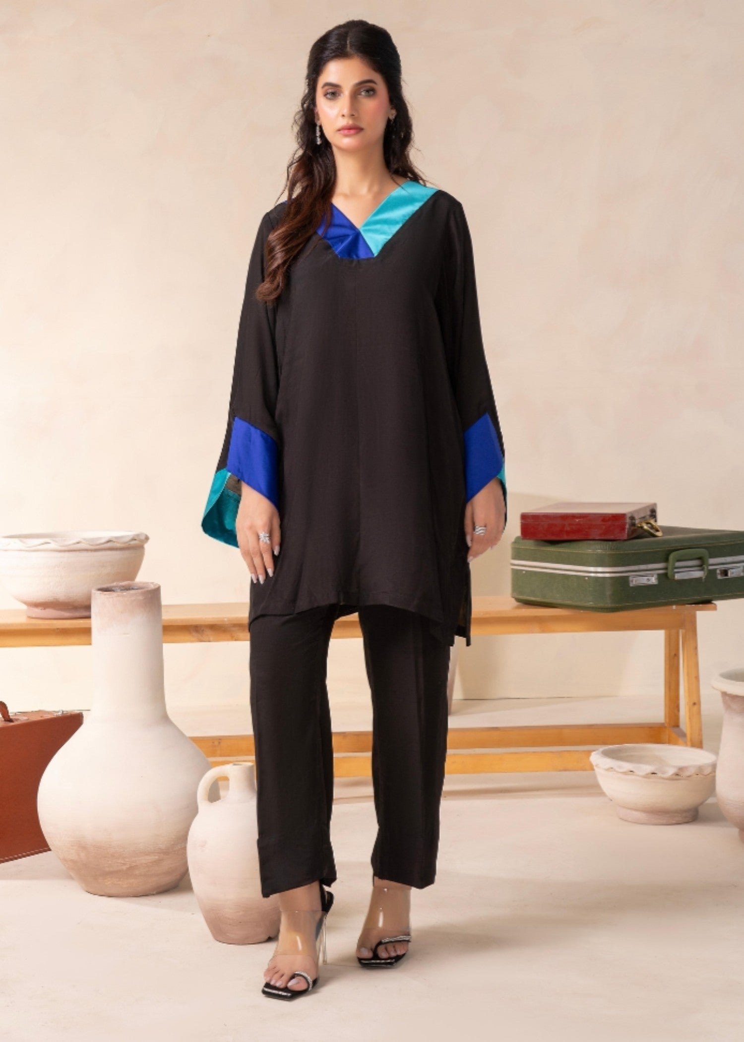 Ray Online Store Black Silk Dominance Women 2pcs