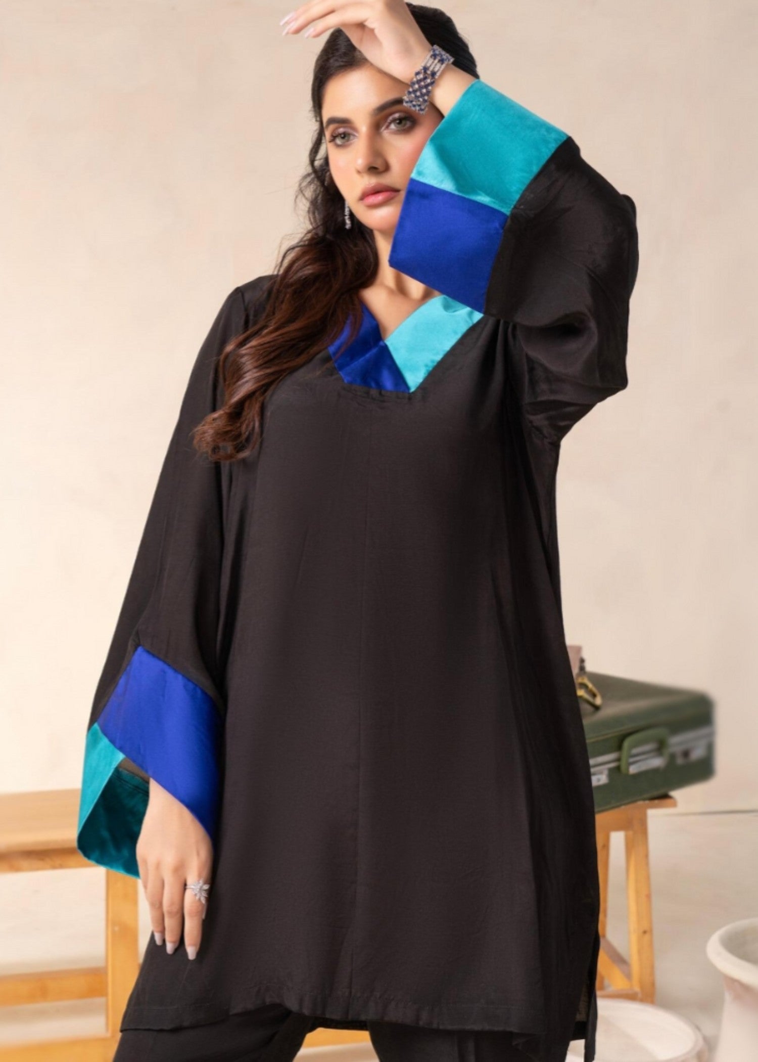 Ray Online Store Black Silk Dominance Women 2pcs