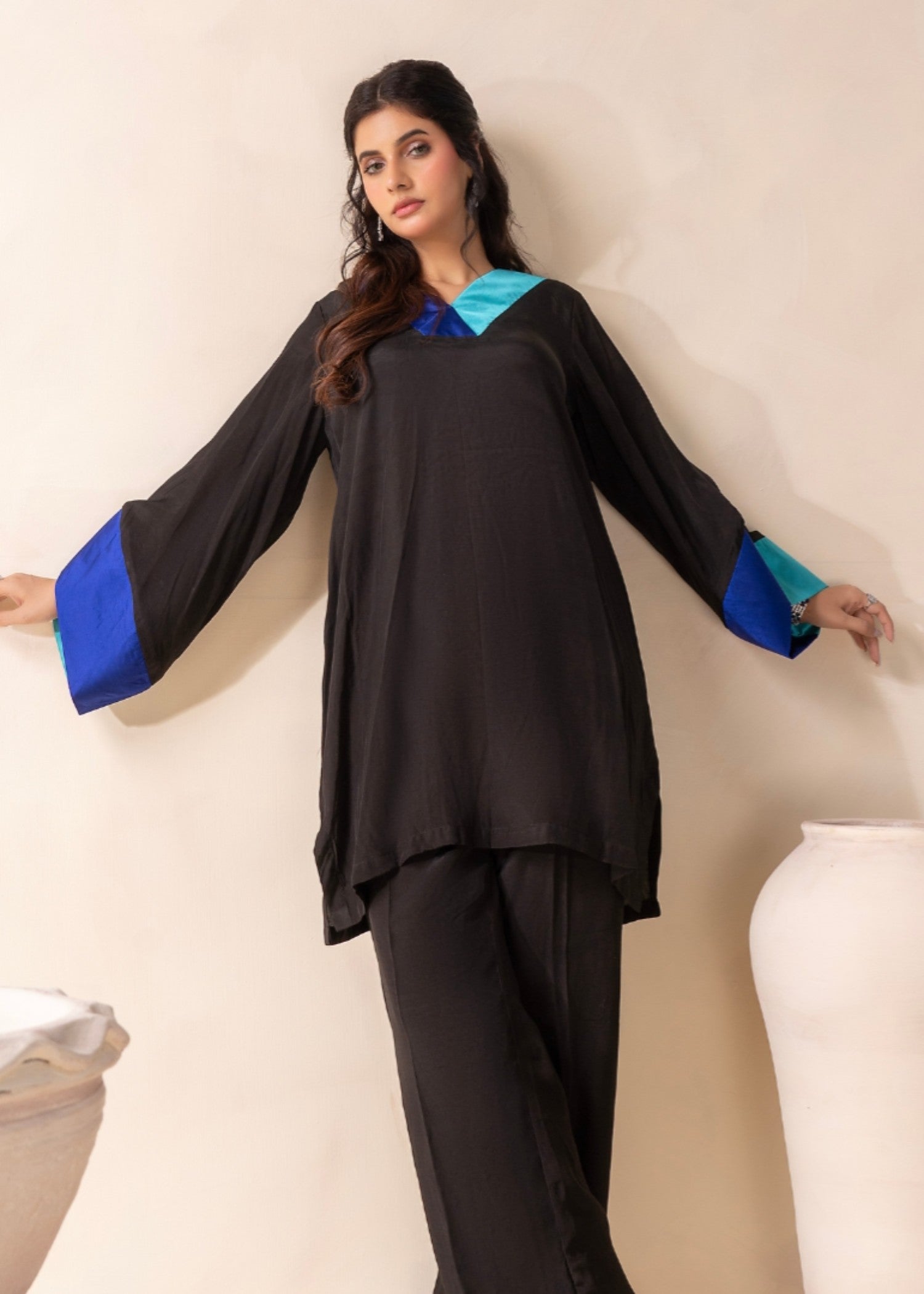 Ray Online Store Black Silk Dominance Women 2pcs