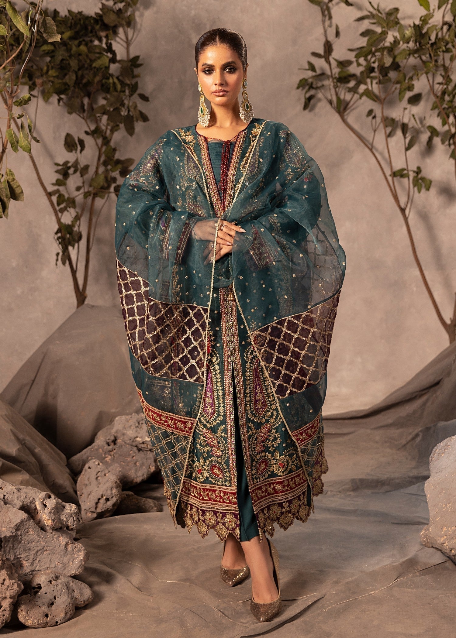 Diara Couture ZURI US 582 TEAL Women 4pcs