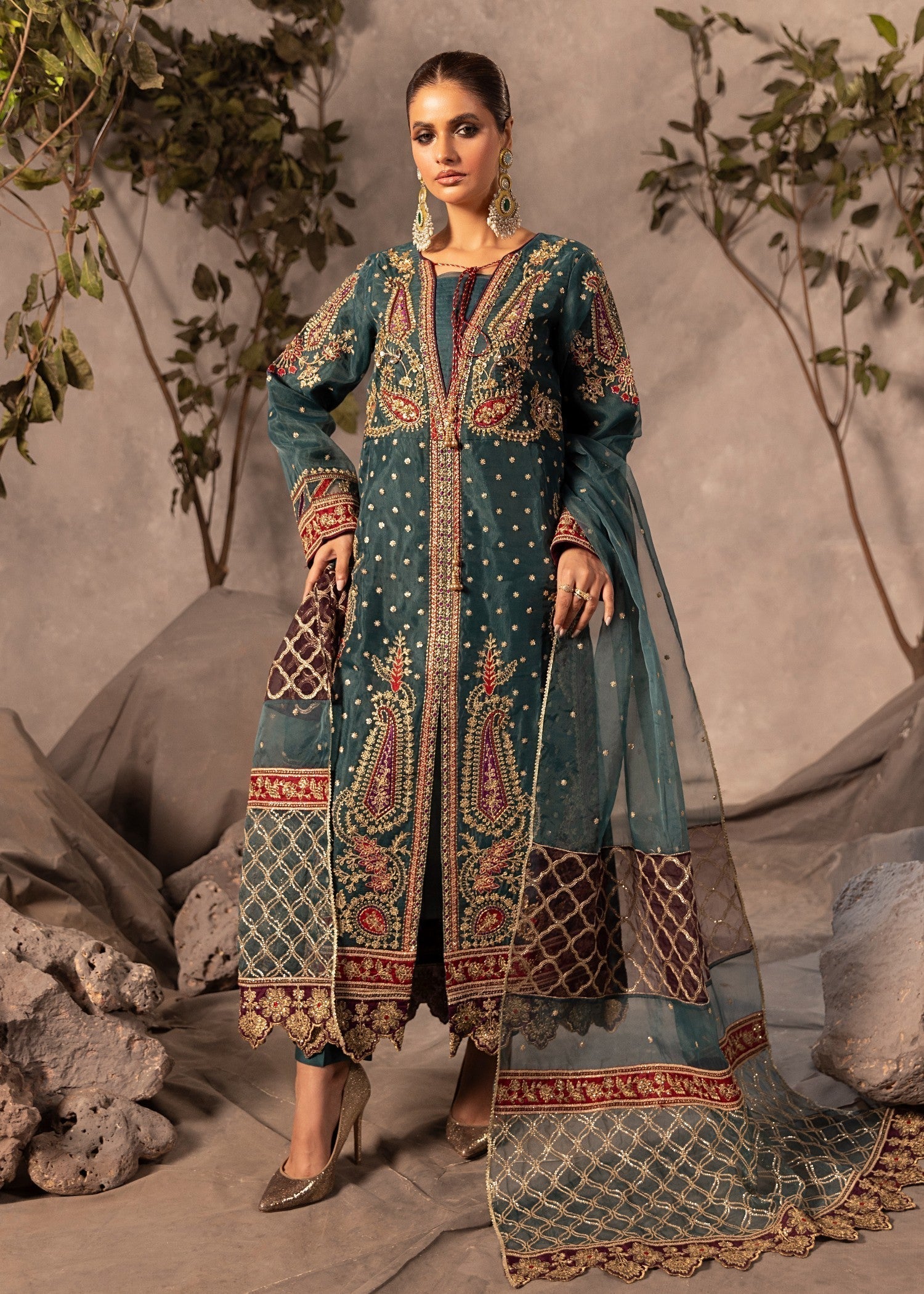 Diara Couture ZURI US 582 TEAL Women 4pcs