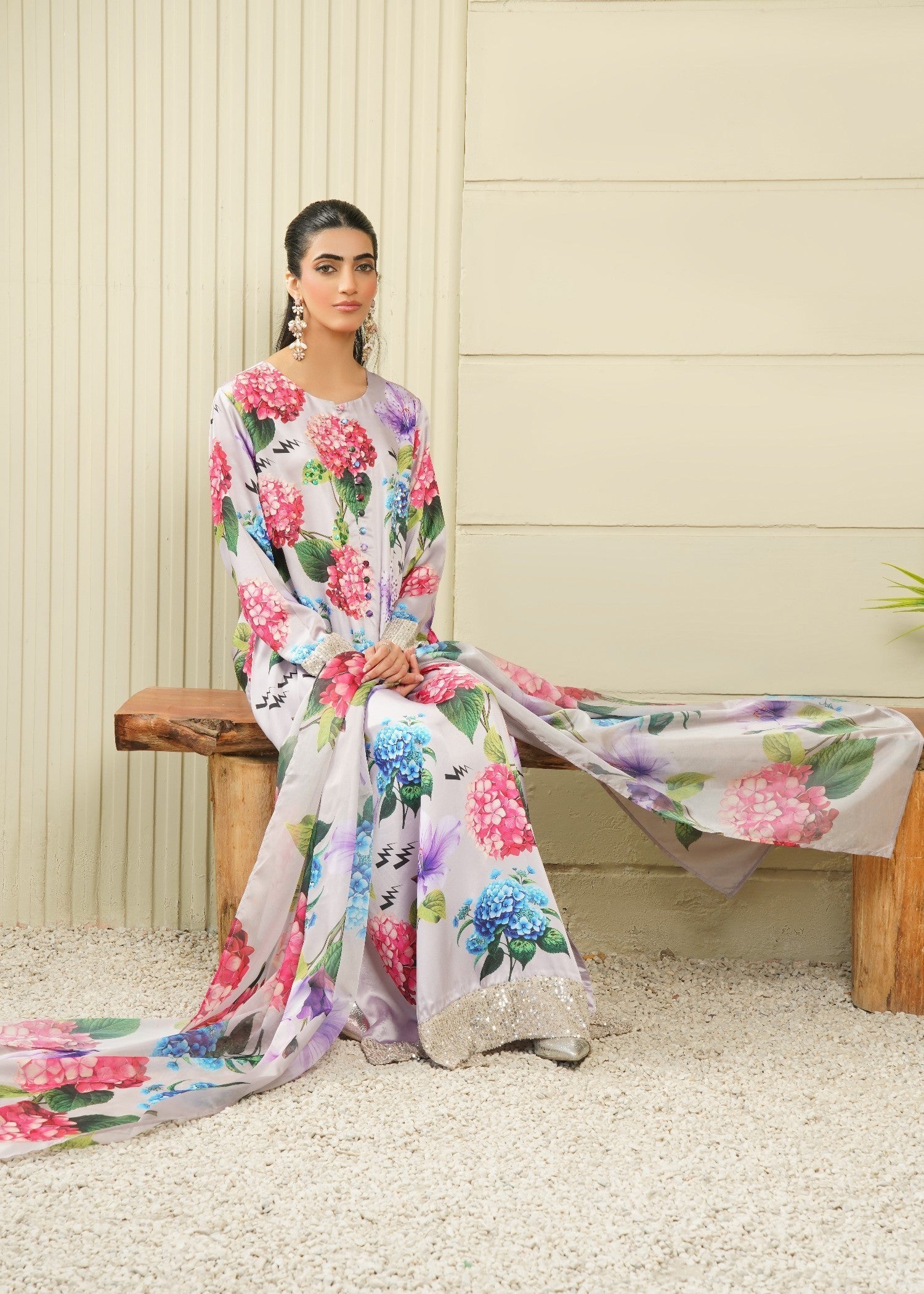 Stitch Vibes Celeste Floraison Dress Women 3pcs