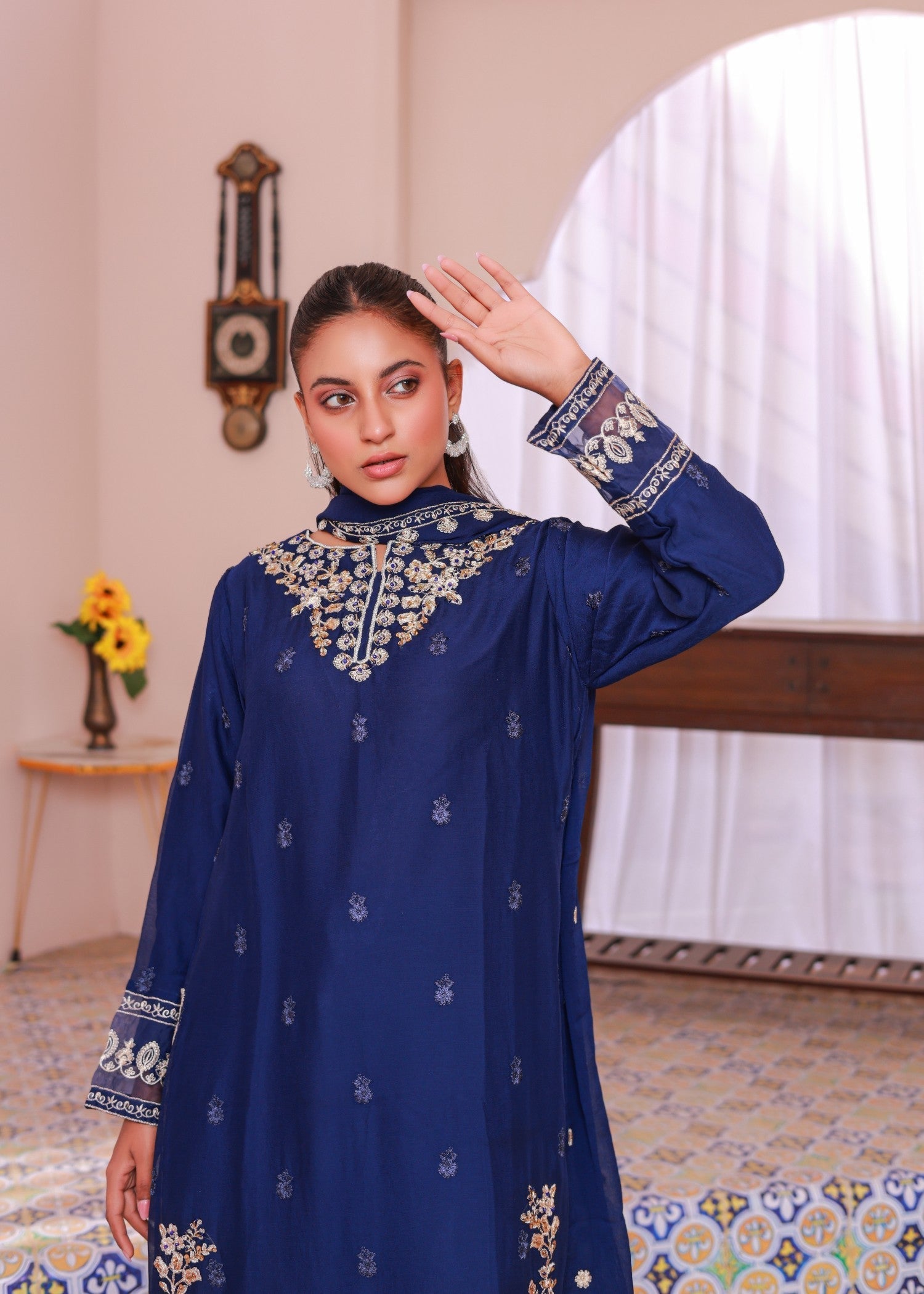 Umer Aayan NAVY BLUE NOOR Women 3pcs