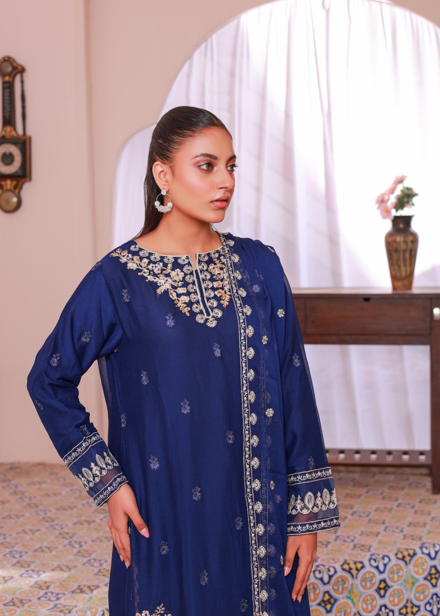 Umer Aayan NAVY BLUE NOOR Women 3pcs