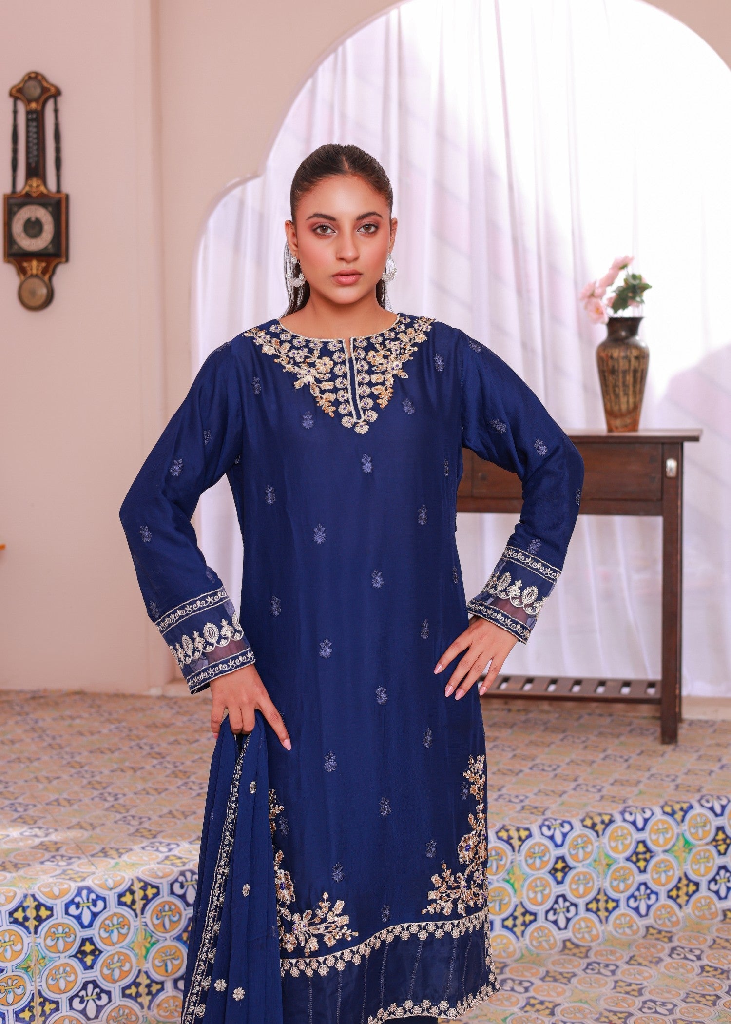Umer Aayan NAVY BLUE NOOR Women 3pcs
