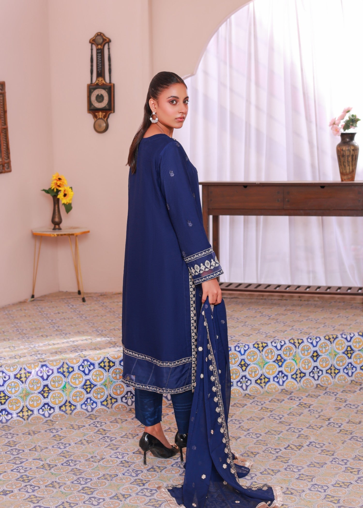 Umer Aayan NAVY BLUE NOOR Women 3pcs
