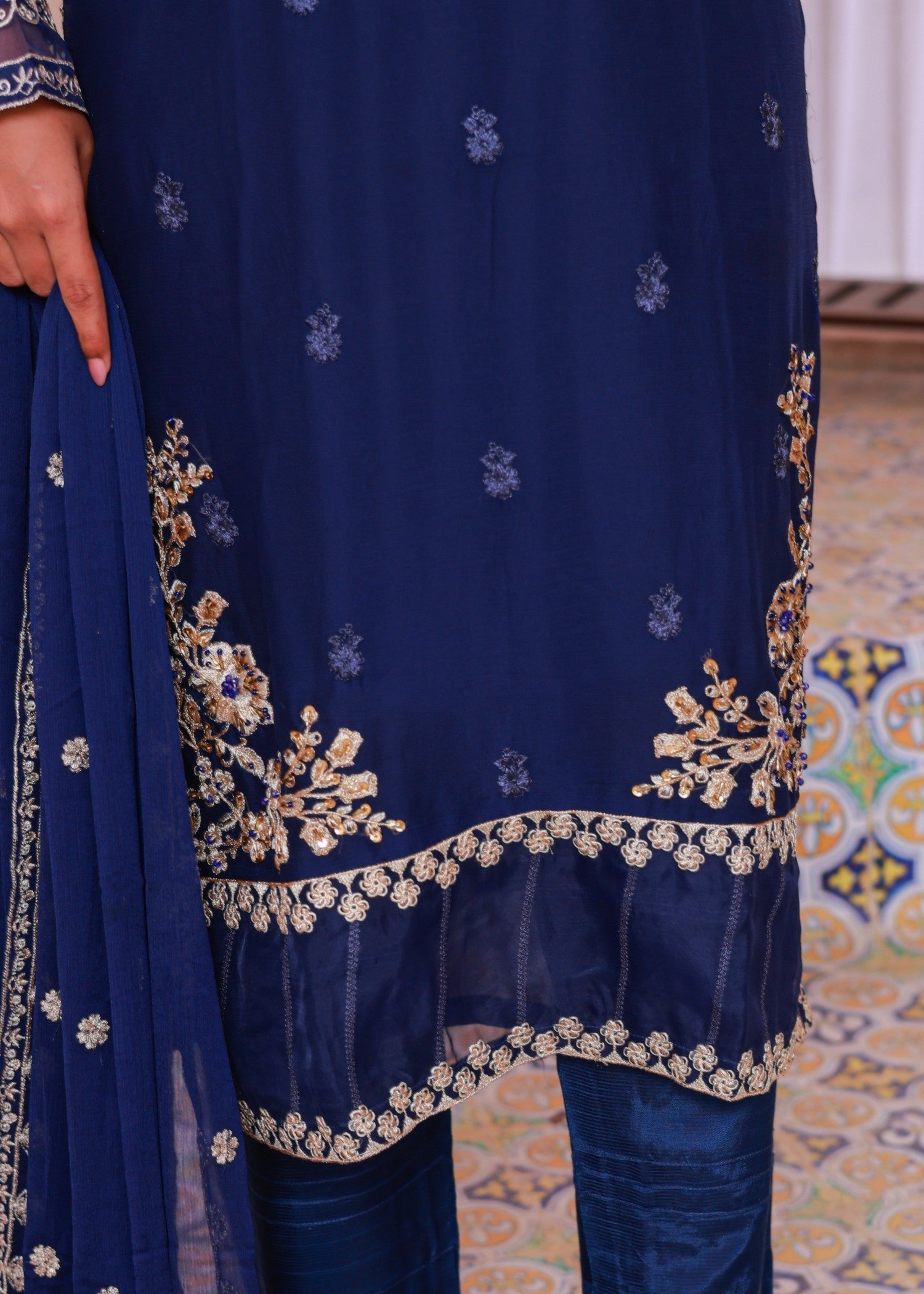 Umer Aayan NAVY BLUE NOOR Women 3pcs