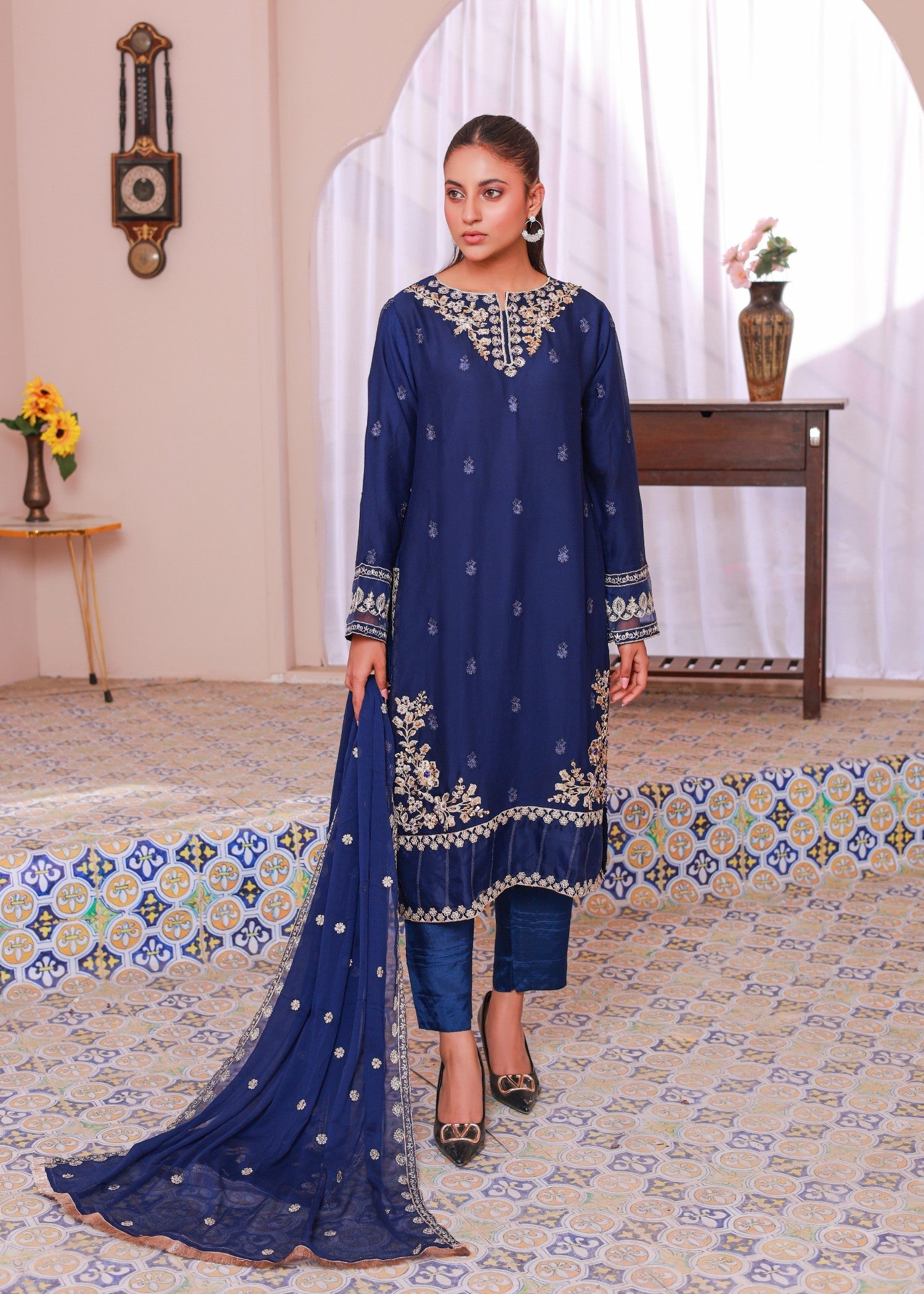 Umer Aayan NAVY BLUE NOOR Women 3pcs