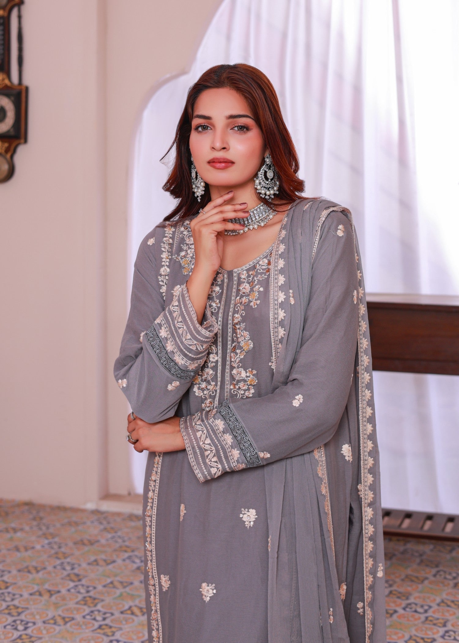 Umer Aayan DARK GRAY NOOR Women 3pcs