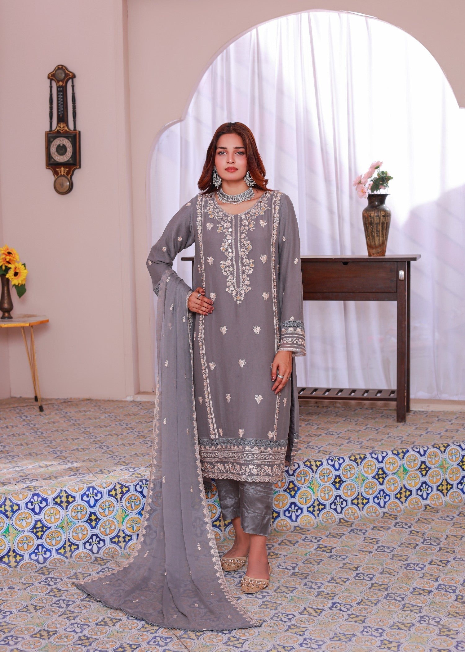 Umer Aayan DARK GRAY NOOR Women 3pcs