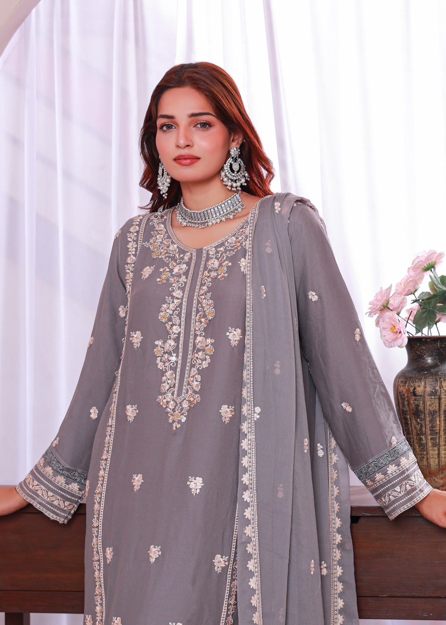 Umer Aayan DARK GRAY NOOR Women 3pcs