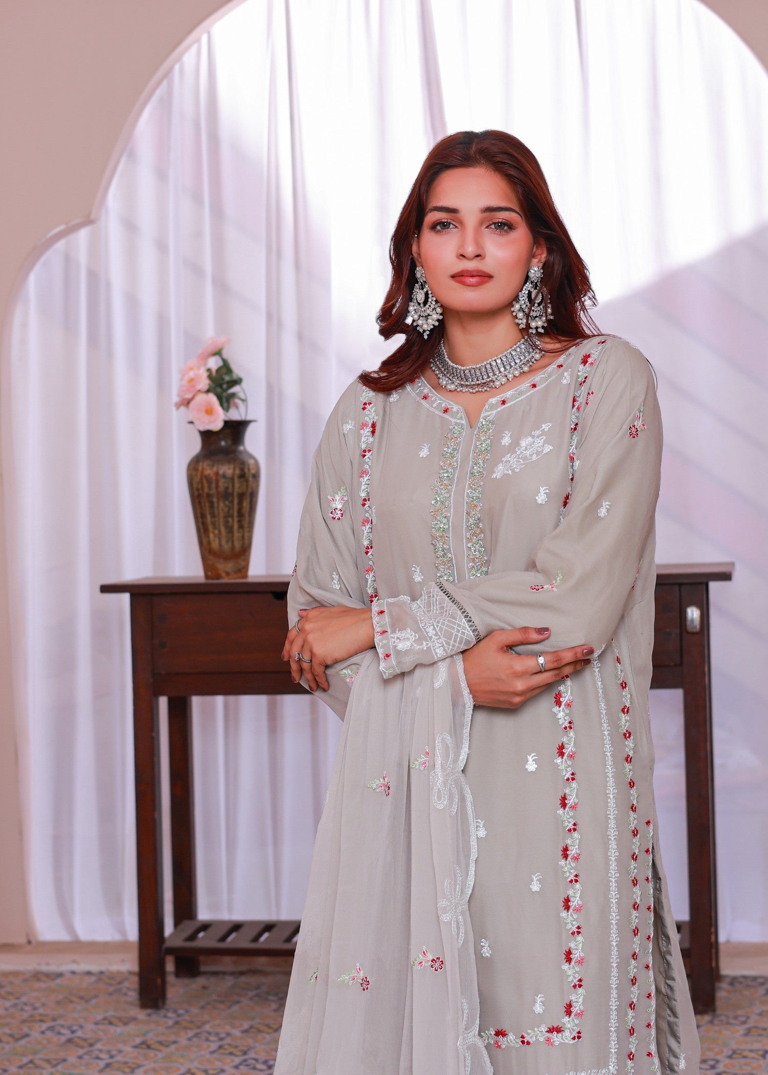Umer Aayan LIGHT GREY NOOR Women 3pcs