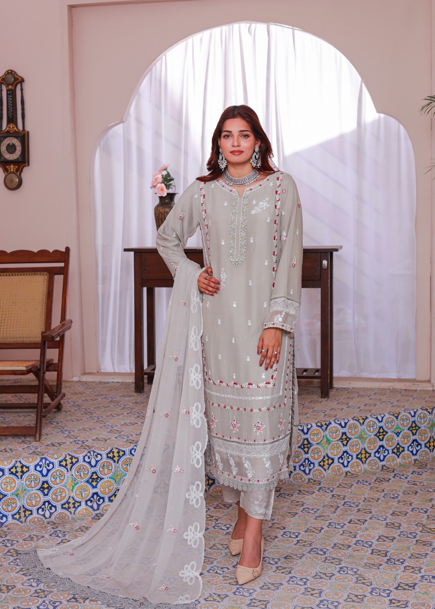 Umer Aayan LIGHT GREY NOOR Women 3pcs
