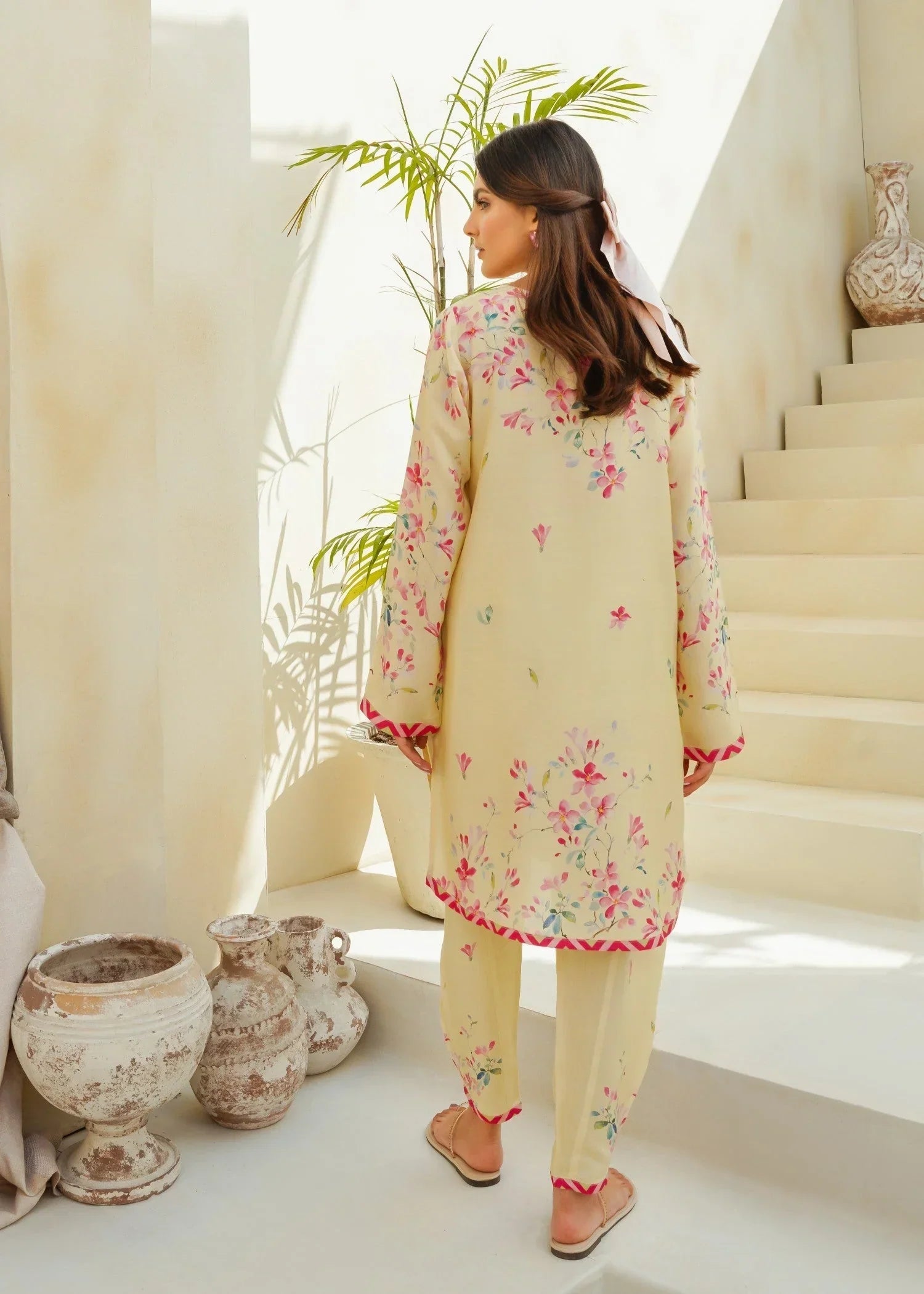 Divinely Crafted Women's Printed Cord Set Lemon Grove Women 2pcs